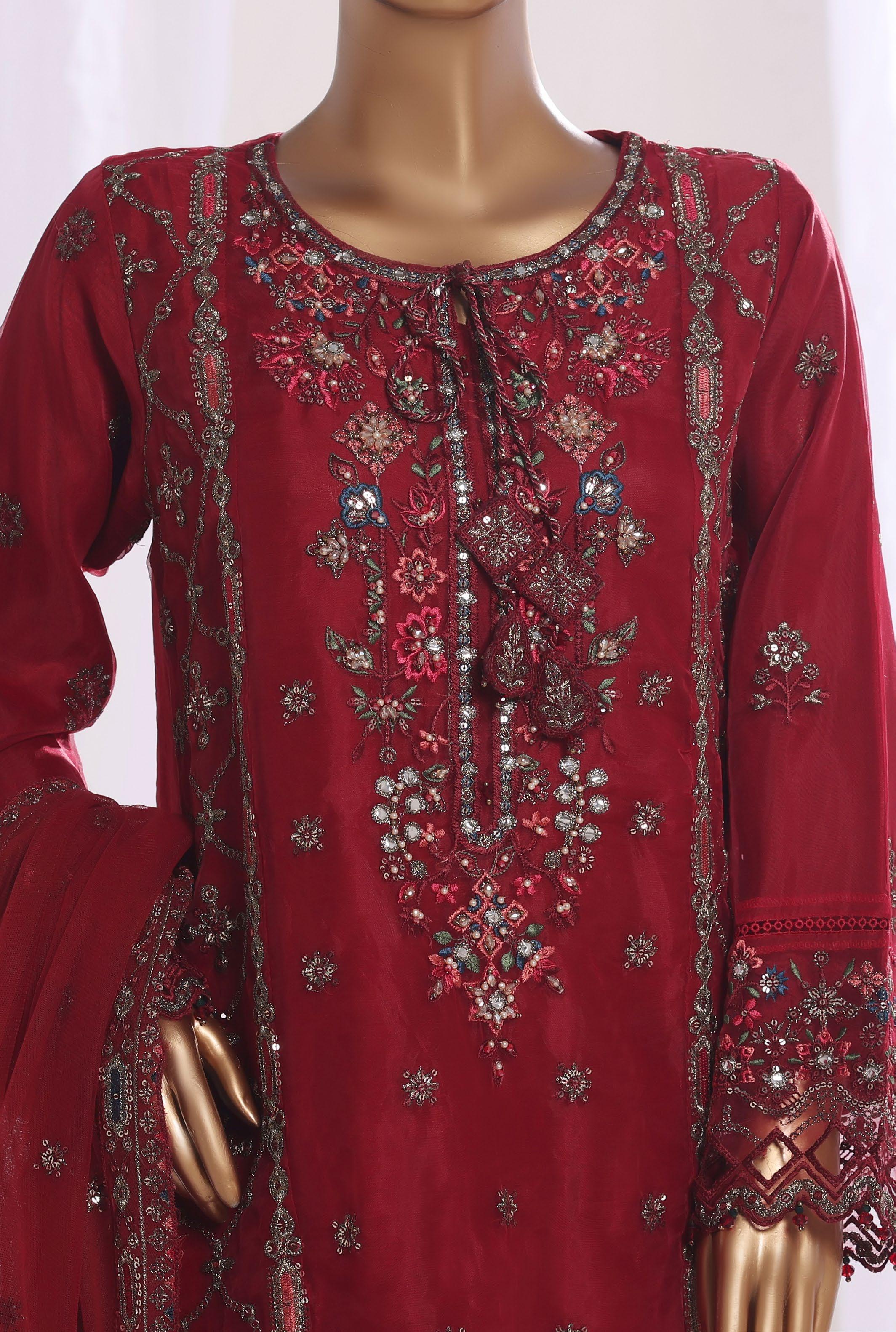 SADABAHAR LUXURY FORMAL FESTIVE °MAHPARA° ORGANZA EMBROIDERED 3PIECE STITCHED COLLECTION 2025 D-27