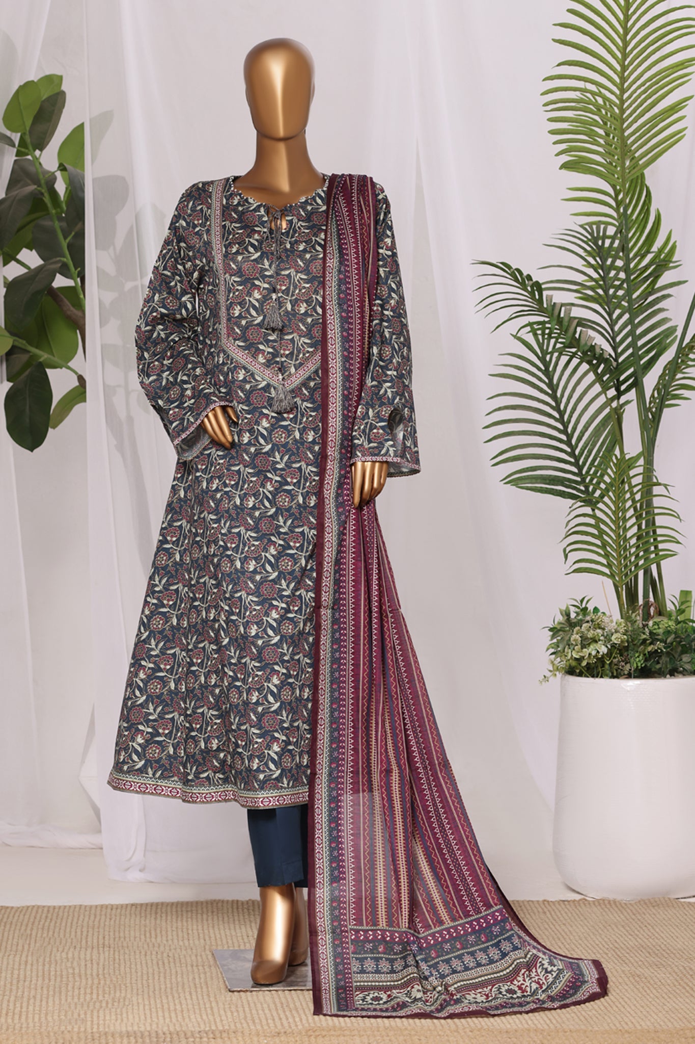 BIN SAEED Luxury Lawn Frock  Printed 3pcs Stitched Vol-01 3Piece Stitched COLLECTION 2026 D-#16