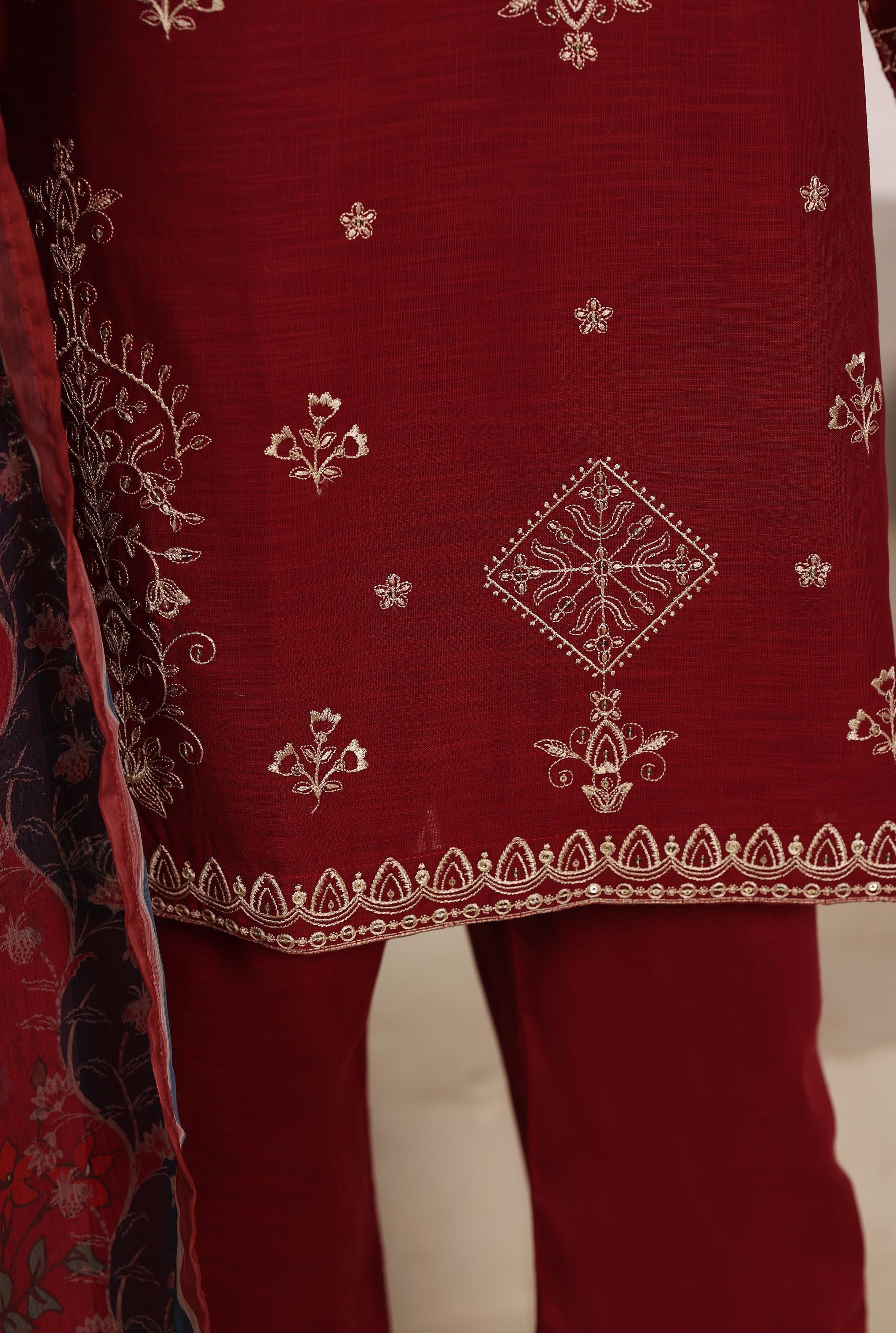 Sadabahar Festive Luxury Lawn Cotton Embroidery 3Piece Stitched COLLECTION 2026. D-03