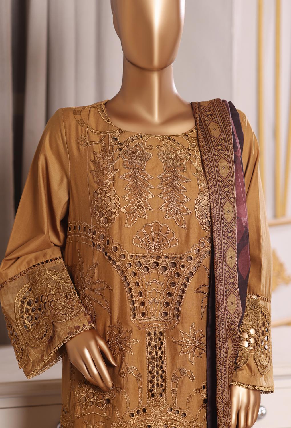 Bin Saeed Luxury Laserkari Lawn With Digital Printed Lawn Dupatta 3Piece Stitched Vol-01 Collection 2026. D#-10