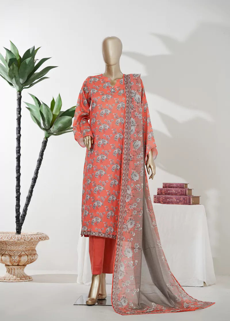 BIN SAEED Luxury Lawn Printed 3pcs Stitched Vol-18 3Piece Stitched COLLECTION 2026 D-08