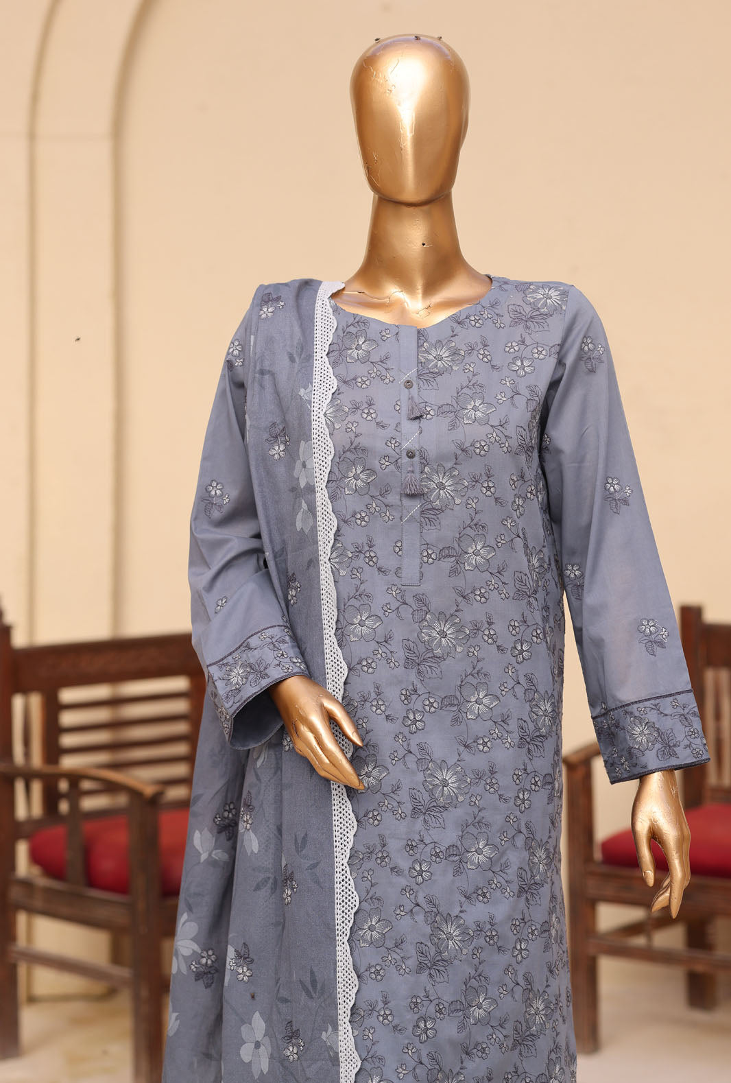 Meeras by HZ Textiles Embroidered Lawn Suit Unstitched 3 Piece Collection 2026 D#-02
