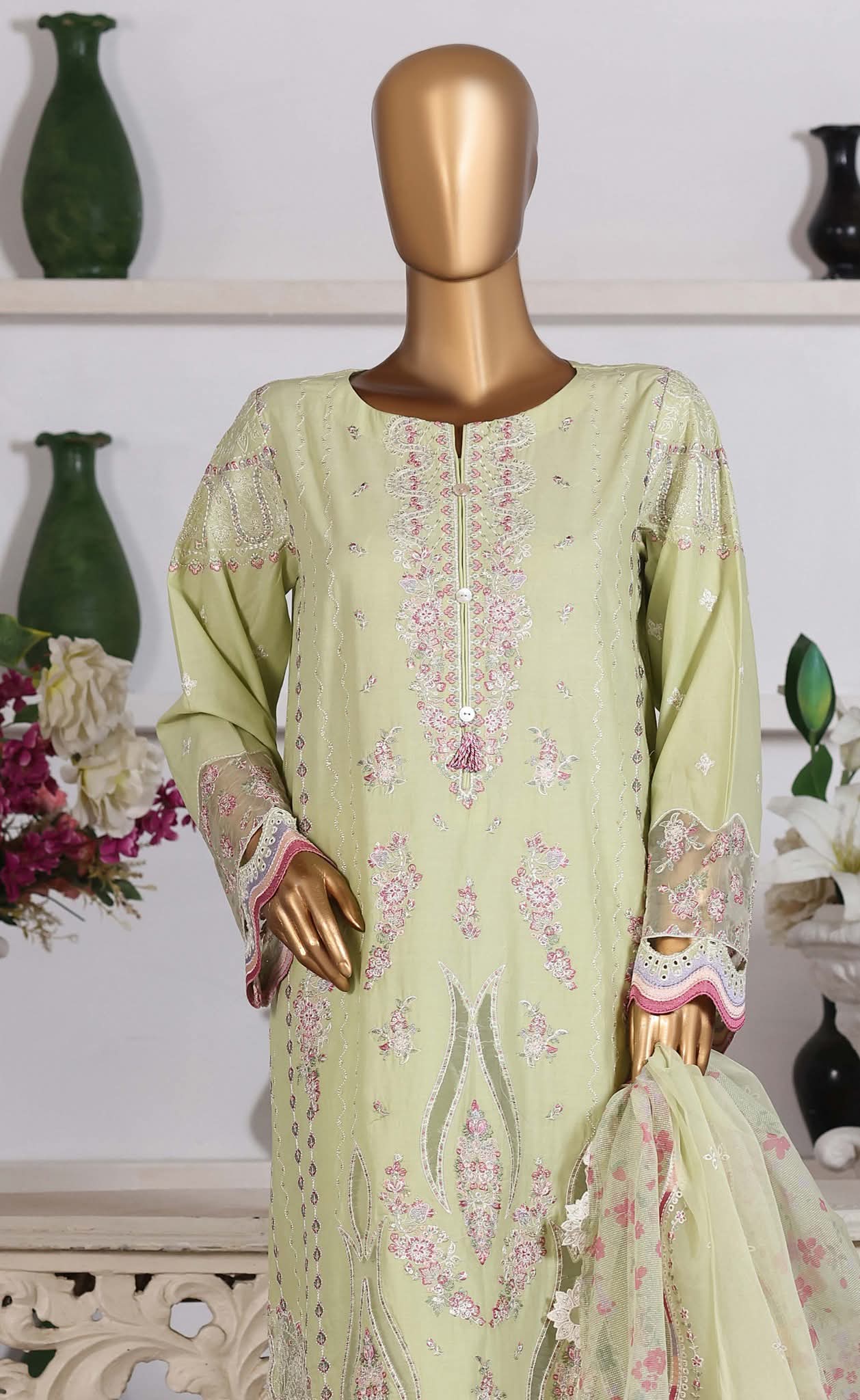 Hz Muse Luxury Heavy Embroidery Festive 3Piece Stitched Collection 2026 D#-02