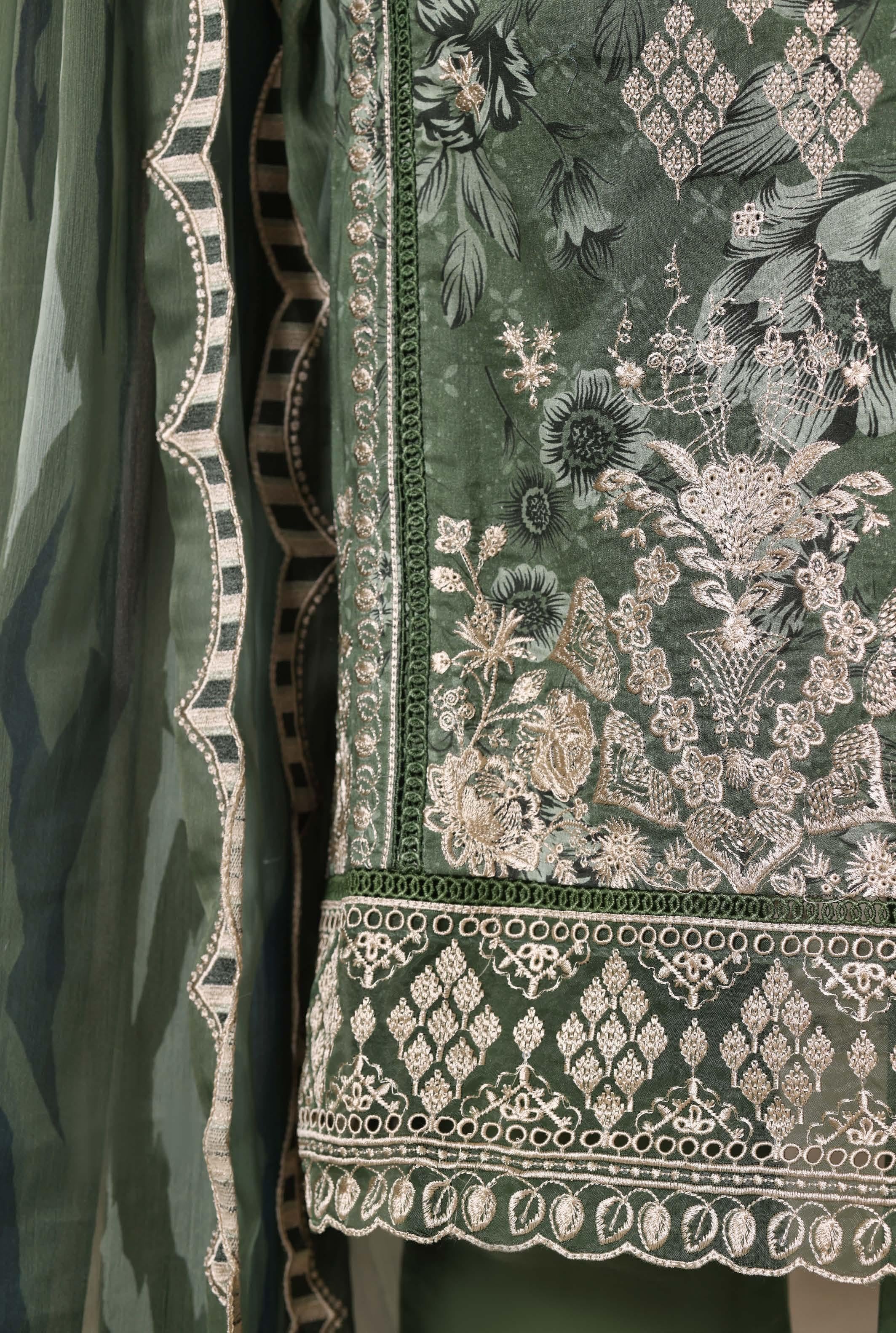 Sadabahar Luxury Signature  Lawn Embroidery 3Piece Stitched Vol-02 COLLECTION 2026. D-10