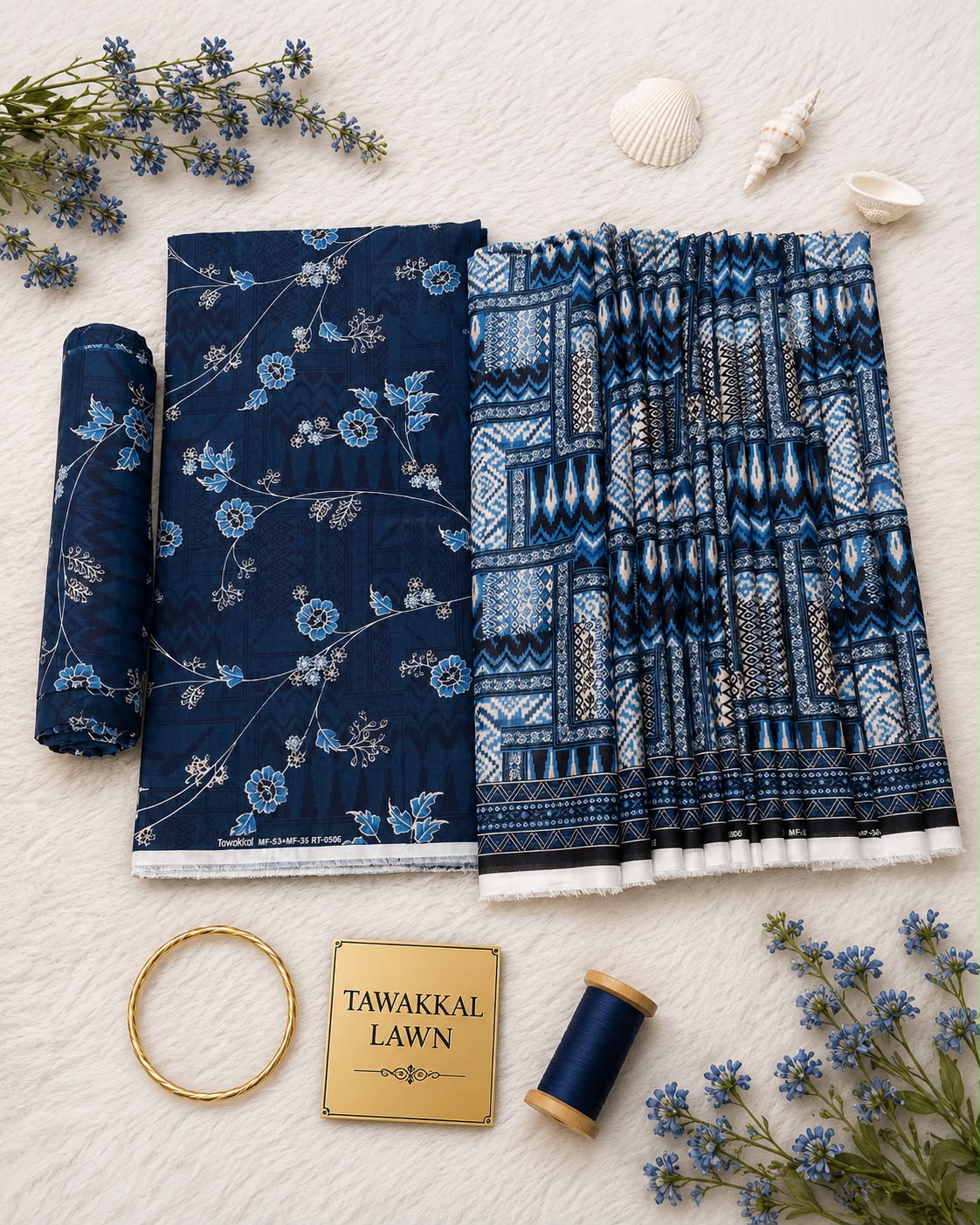 Tawakkal Luxury Lawn  Digital Printed 3Piece Unstitched_ COLLECTION 2026 D#-11
