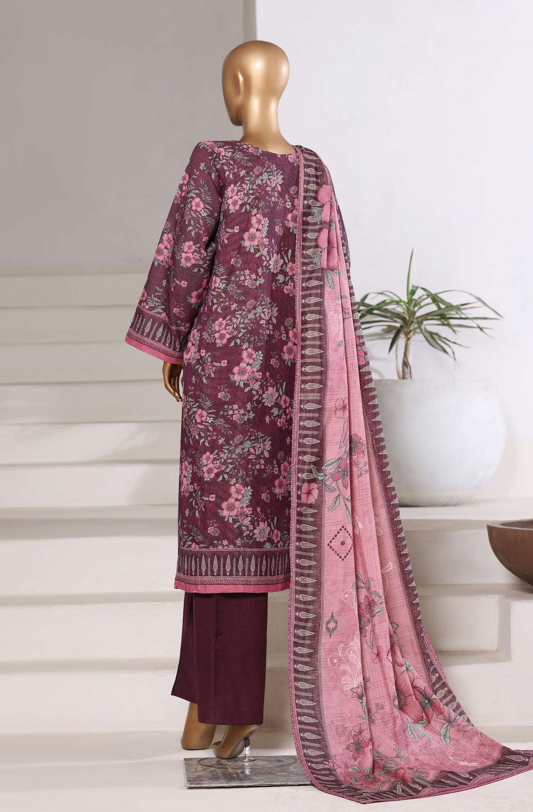 Sadabahar Shimmer Printed Khadder 3PCS Stitched Vol—2 Collection 2025 D-10