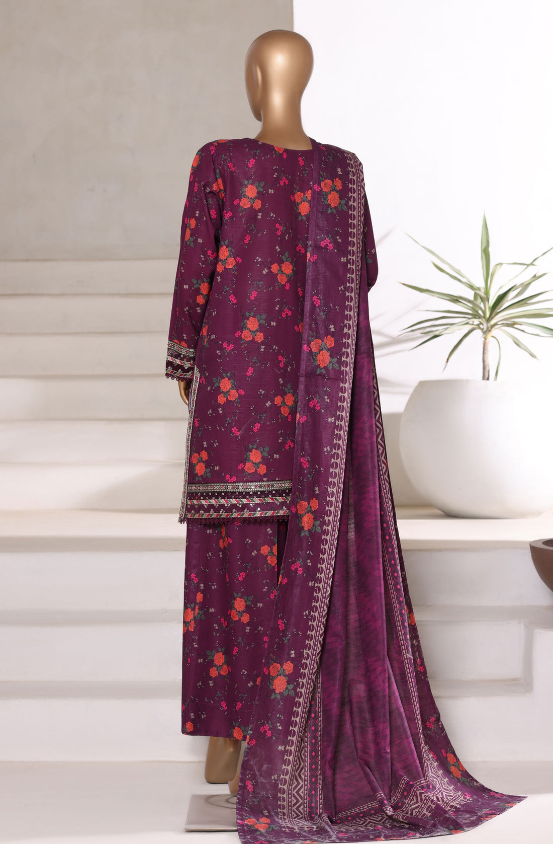 Sadabahar Malika Khaddar Short Length 3Piece Stitched Vol-02 Collection 2025. D-55 Purples