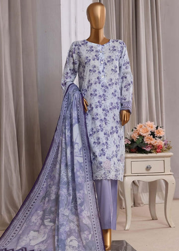 HZ Textiles Luxury Laserkari Embroidered Lawn Suit Stitched 3 Piece 2026 D#-04