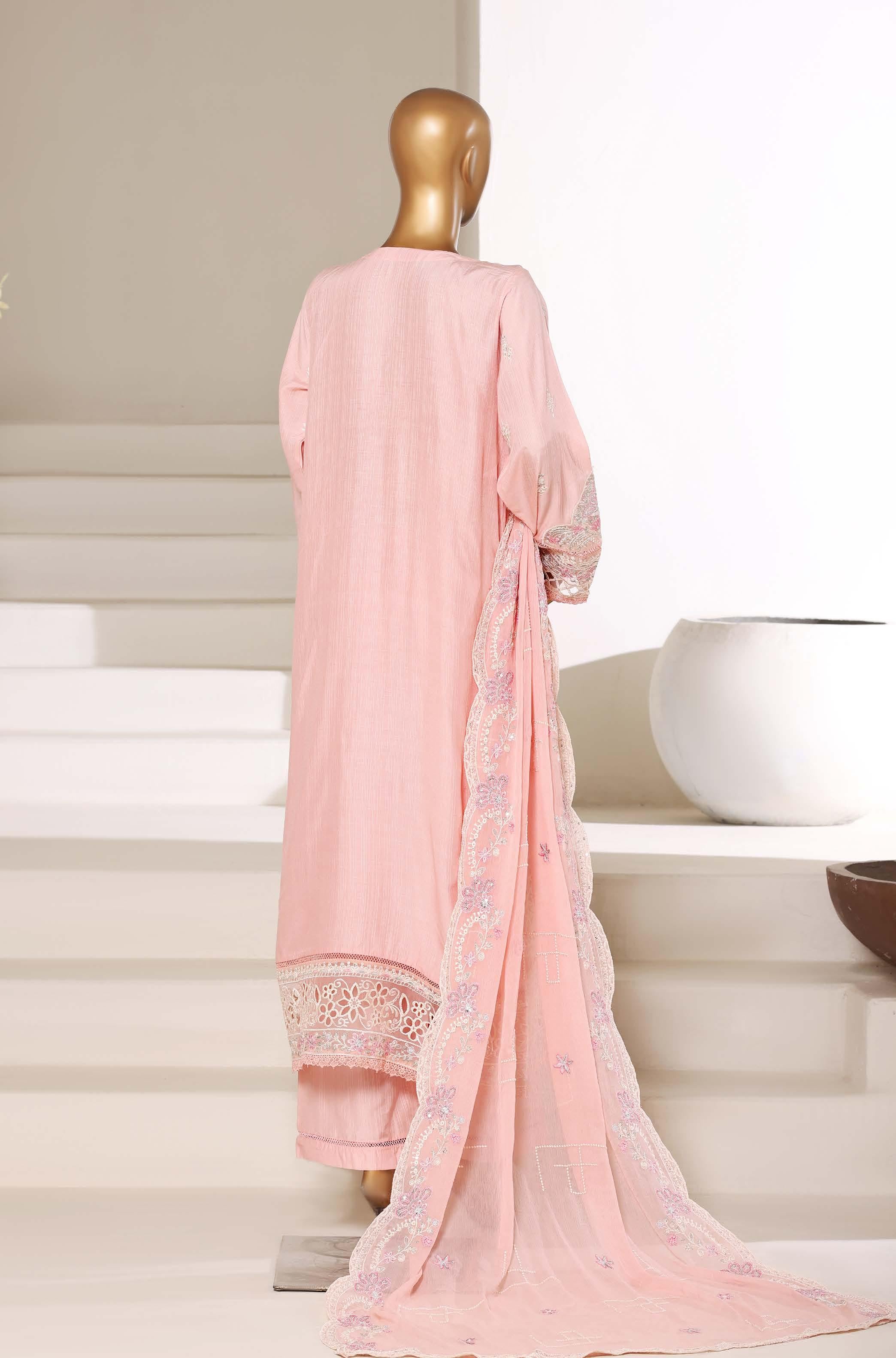 Sadabahar Luxury SlubViscous Lawn Embroidery With Chiffon Embroidery Dupatta Stitched Vol-01 Collection 2026. LEL-04