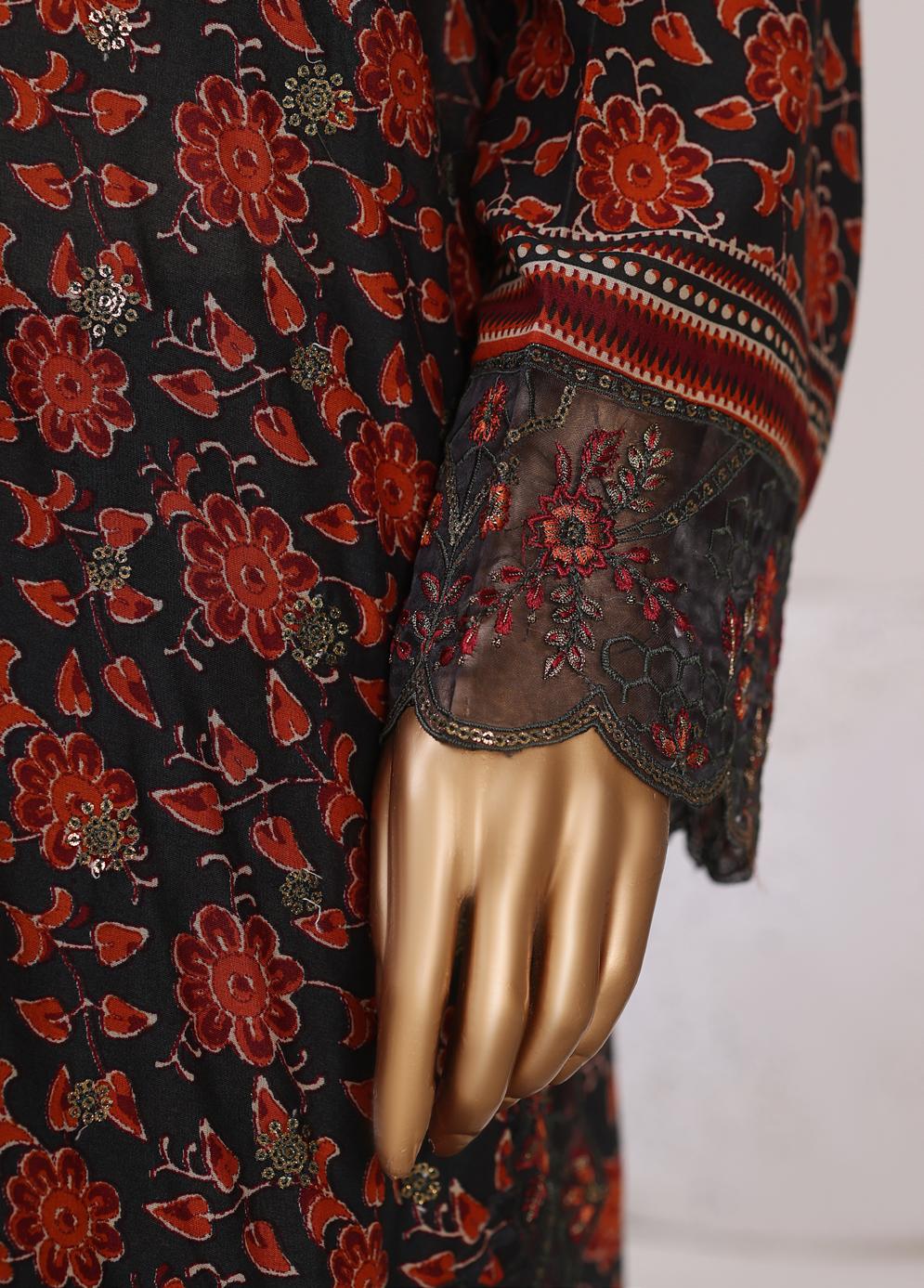 Bin Saeed Luxury Stitched Lawn Embroidery With Dupatta Embroidery 3Piece Stitched COLLECTION 2026. D-06