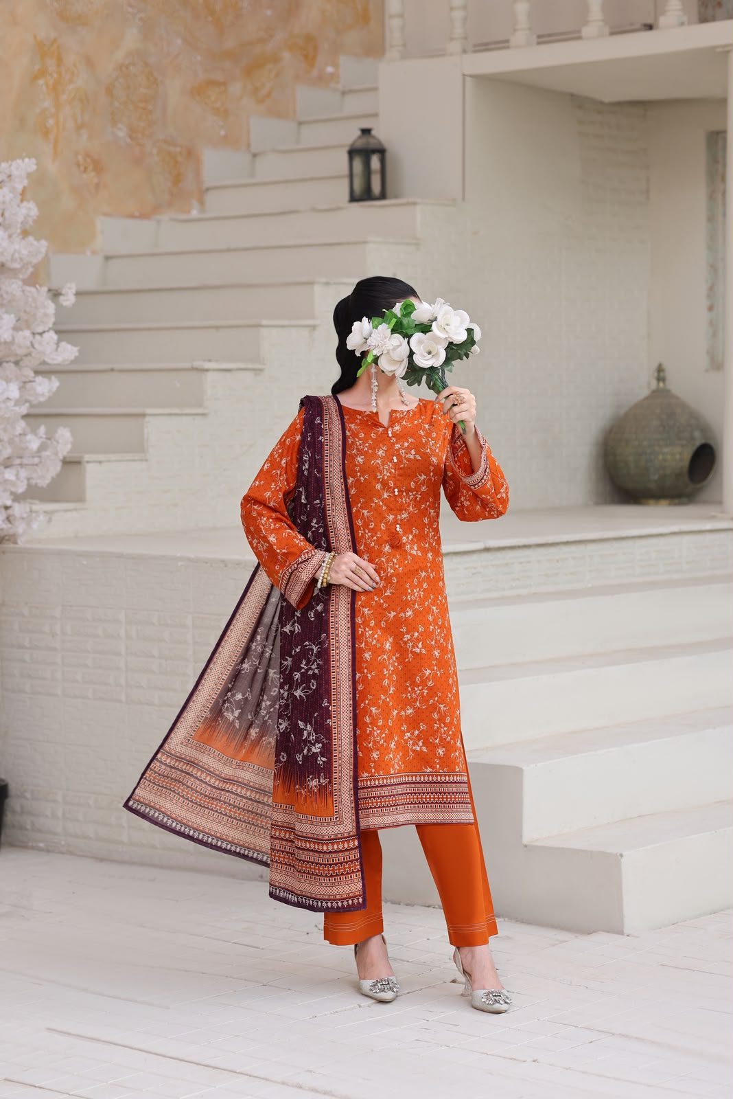 Aizal Luxury Lawn Printed Vol-1 3Piece Stitched Collection 2026 D#-10