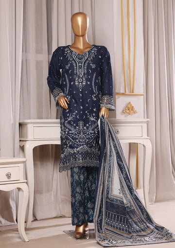 Bin Saeed Luxury Laserkari Lawn With Digital Printed Lawn Dupatta 3Piece Stitched Vol-01 Collection 2026. D#-09