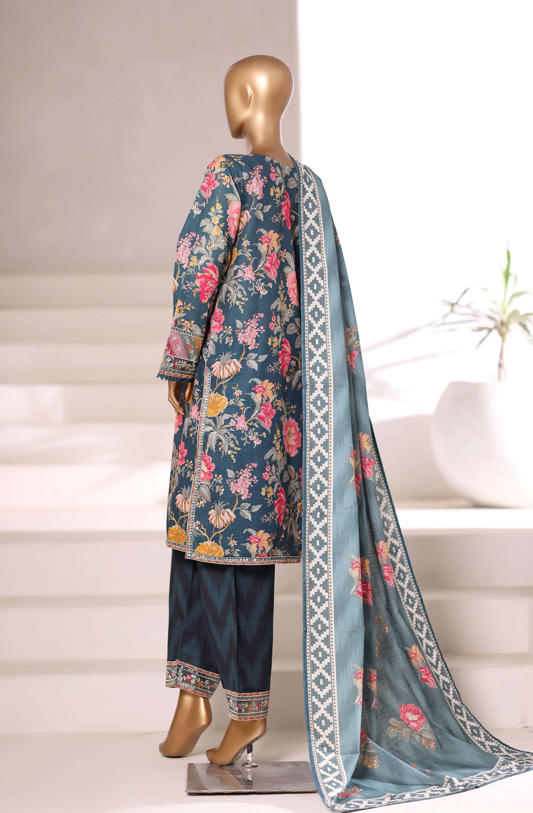 Sadabahar Malika Khaddar Short Length 3Piece Stitched Vol-02 Collection 2025. D-53 C-Green