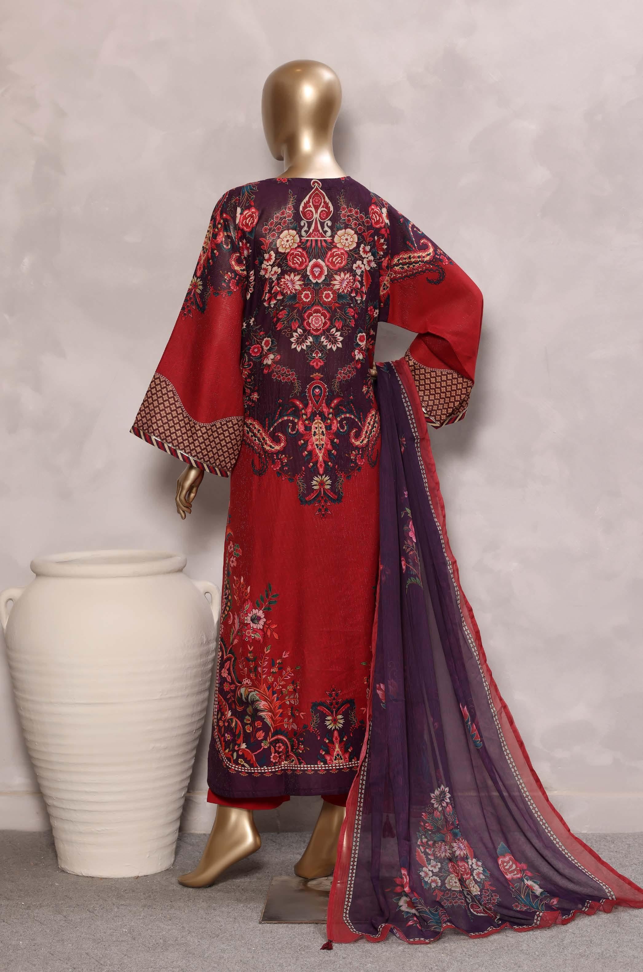 Sadabahar Luxury Chimti Lawn 3Piece Ready To Wear Kaftan Collection KFL-1008