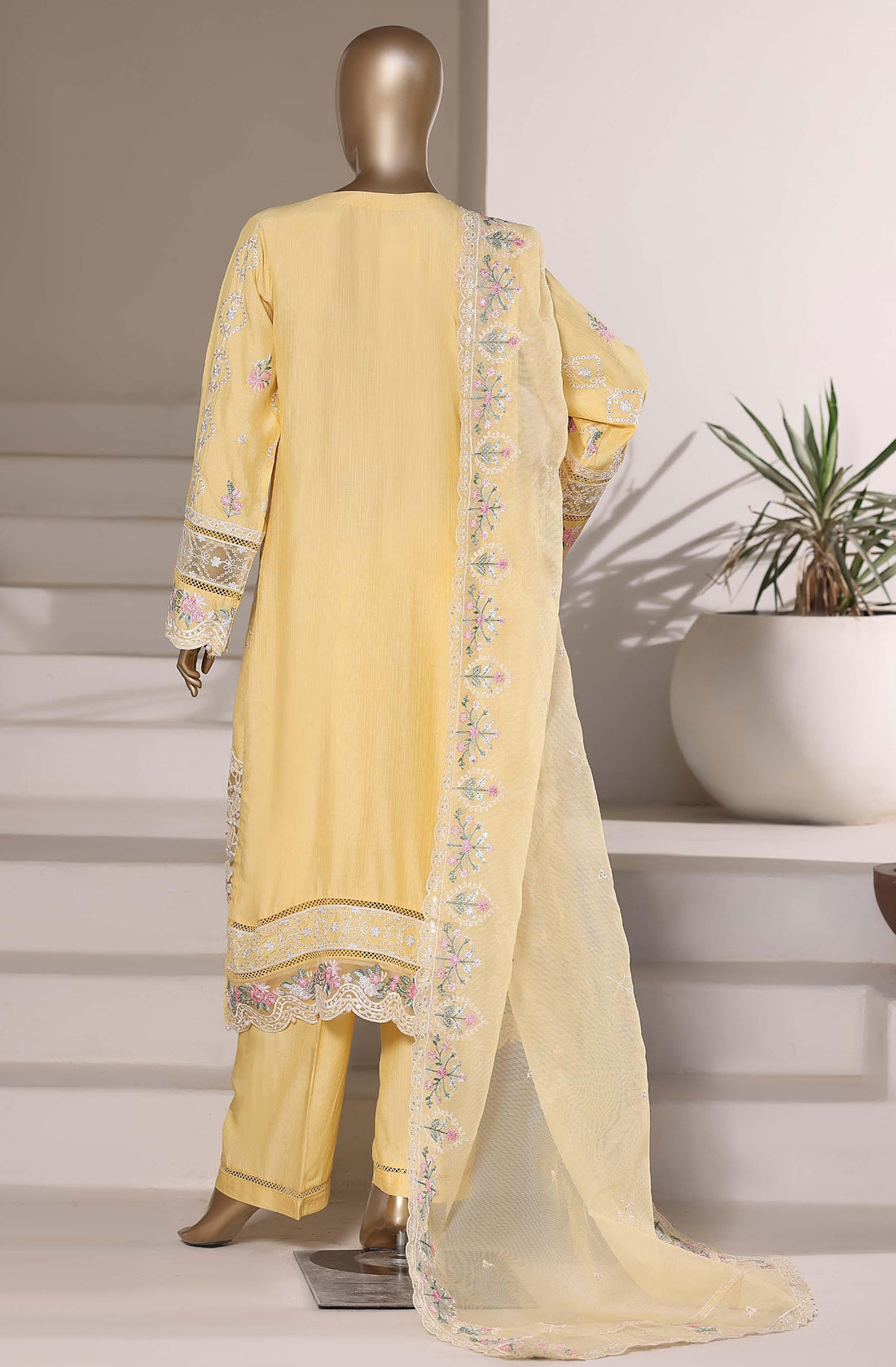Sadabahar Luxury SlubViscous Lawn Embroidery With Chiffon Embroidery Dupatta Stitched Vol-01 Collection 2026. LEL-08