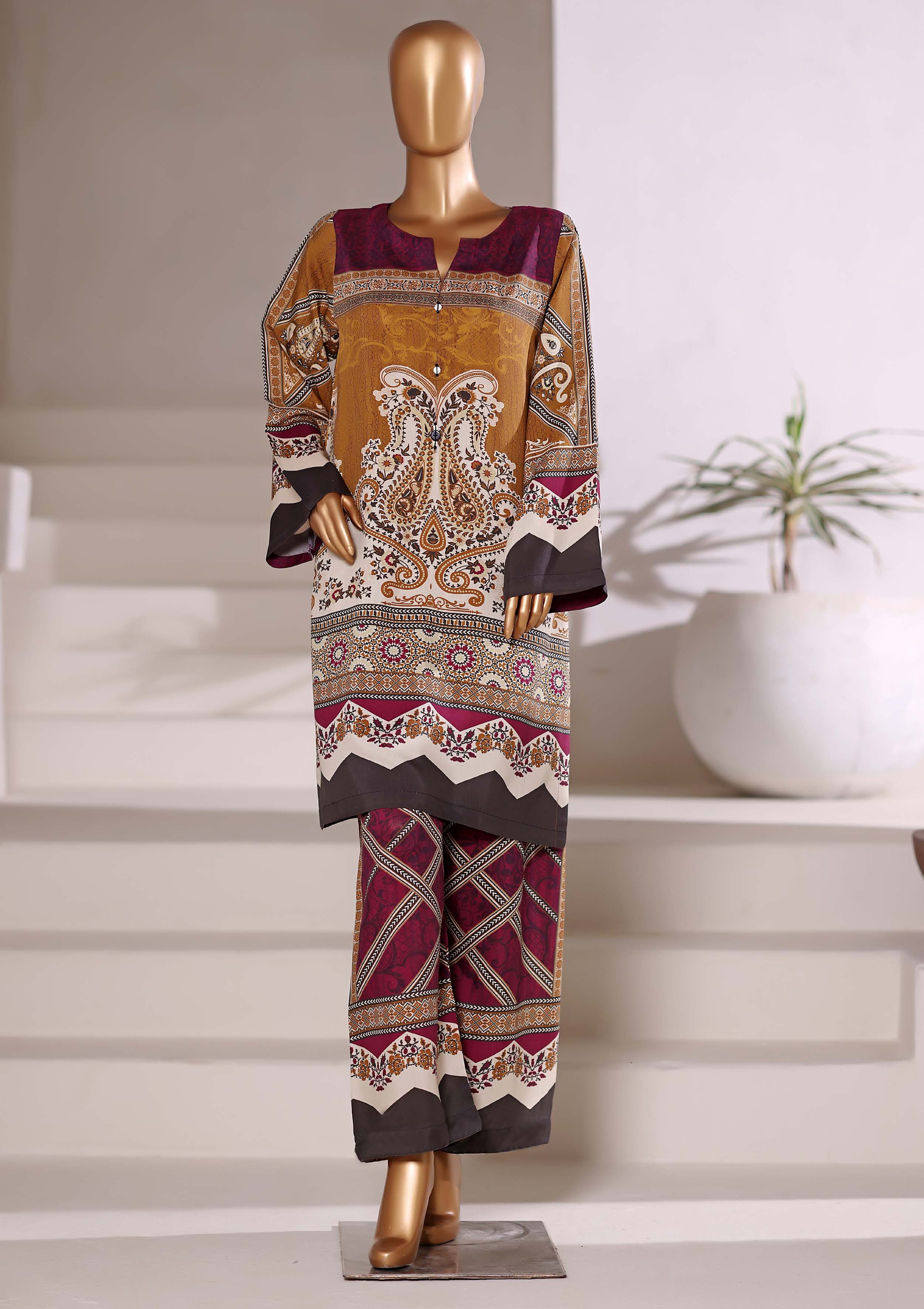 SADABAHAR LUXURY VISCOUS 2PIECE DIGITAL PRINTED STITCHED COLLECTION 2025 VOL-01 . SDVS- 2111