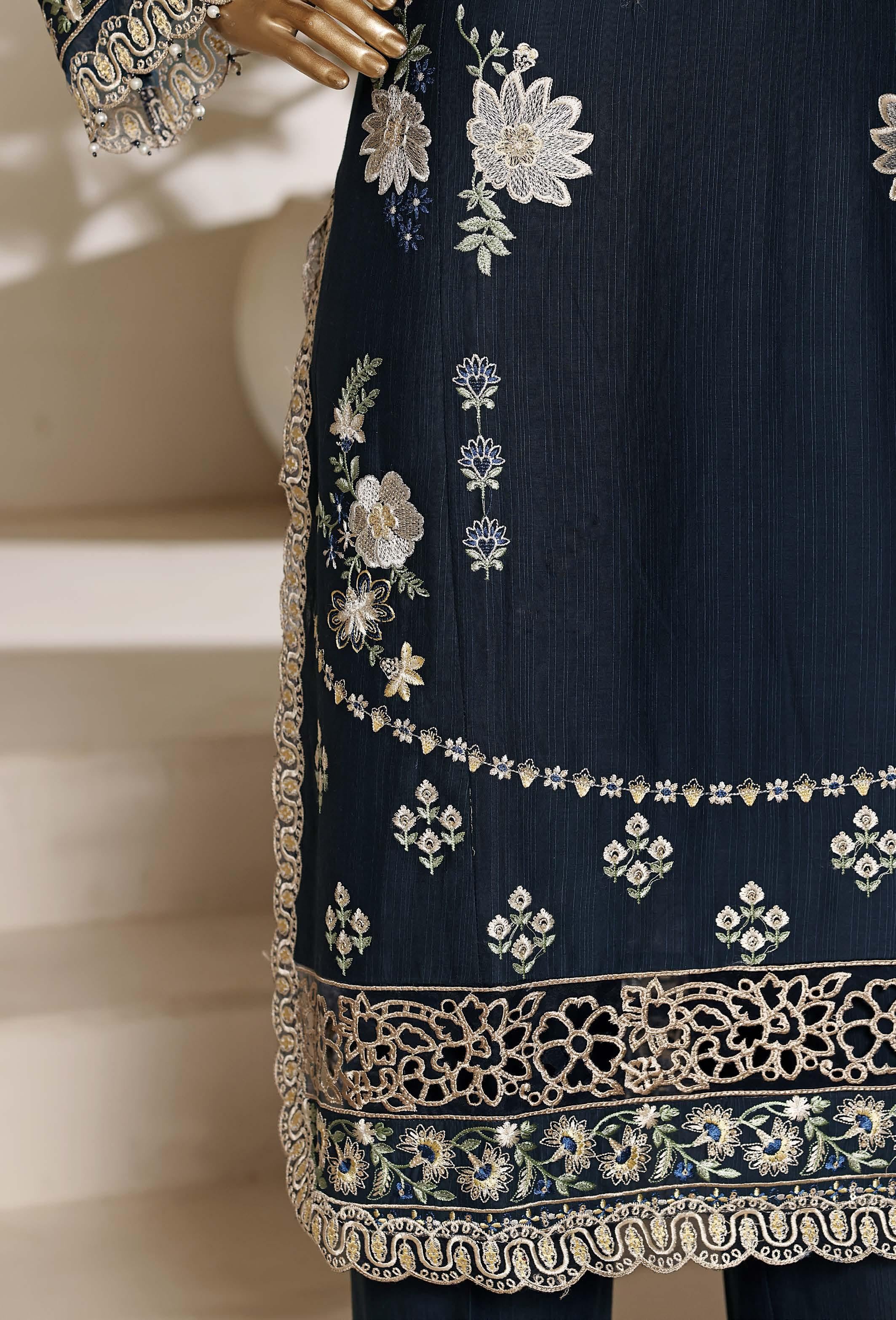 Sadabahar Luxury Slub Viscous Lawn Embroidery With Chiffon Embroidery Dupatta Stitched Vol-10 Collection 2026. LEL-02