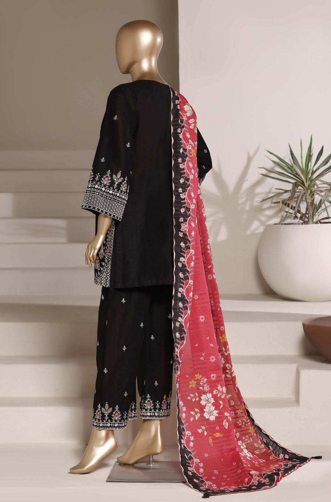 Sadabahar Luxury Eclair Solid  Textured Lawn Embroidery With Digital Printed Lawn Dupatta 3Piece Stitched Eid Festive Edition Collection 2026. D#-06