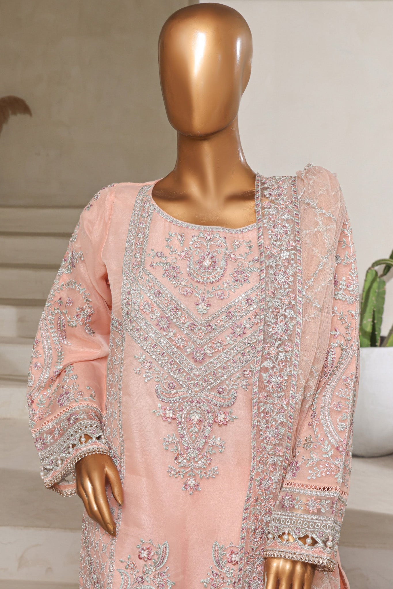 SADABAHAR LUXURY FORMAL FESTIVE °MAHPARA° ORGANZA EMBROIDERED 3PIECE STITCHED Vol-03 COLLECTION 2026 D#-09