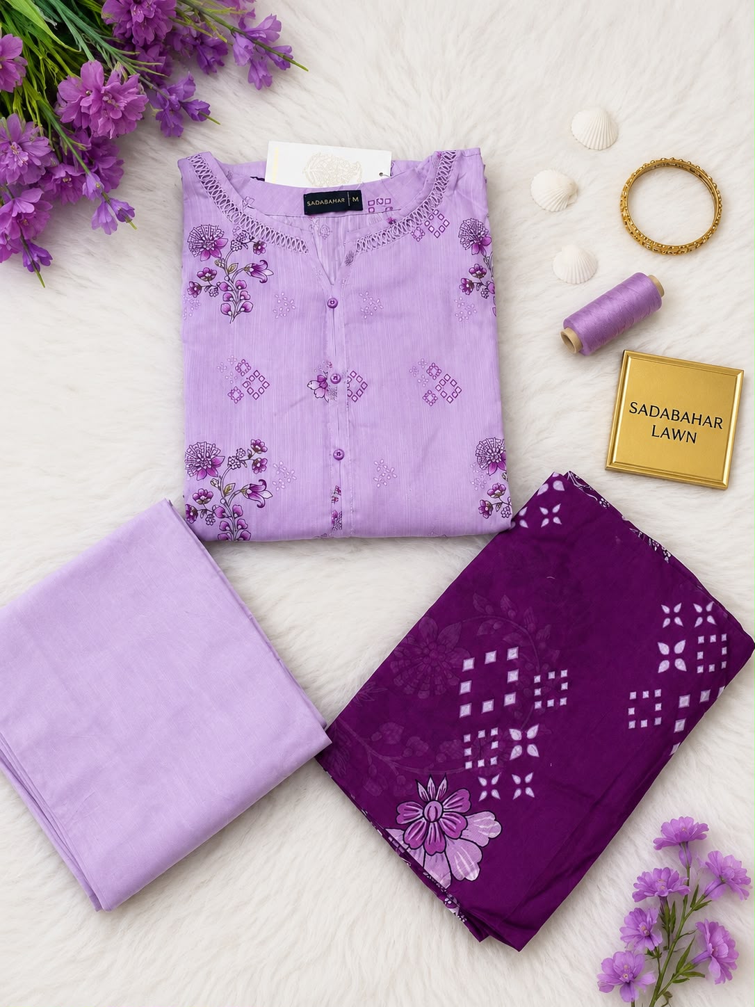 Sadabahar Lawn Printed Vol-14 3Piece Stitched Collection 2026 D#-01