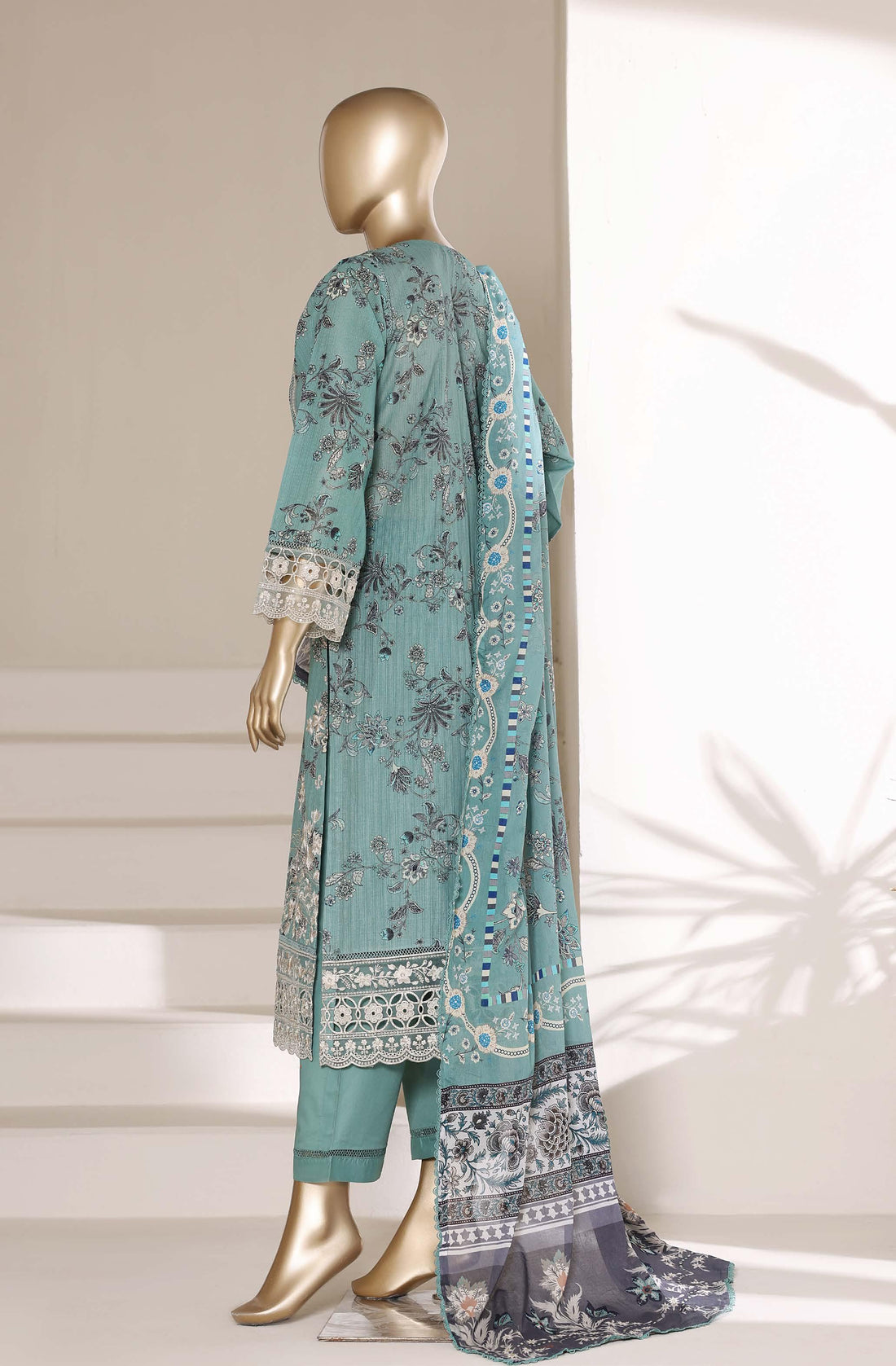 Sadabahar Luxury Signature  Lawn Embroidery 3Piece Stitched Vol-04 COLLECTION 2026. D-13