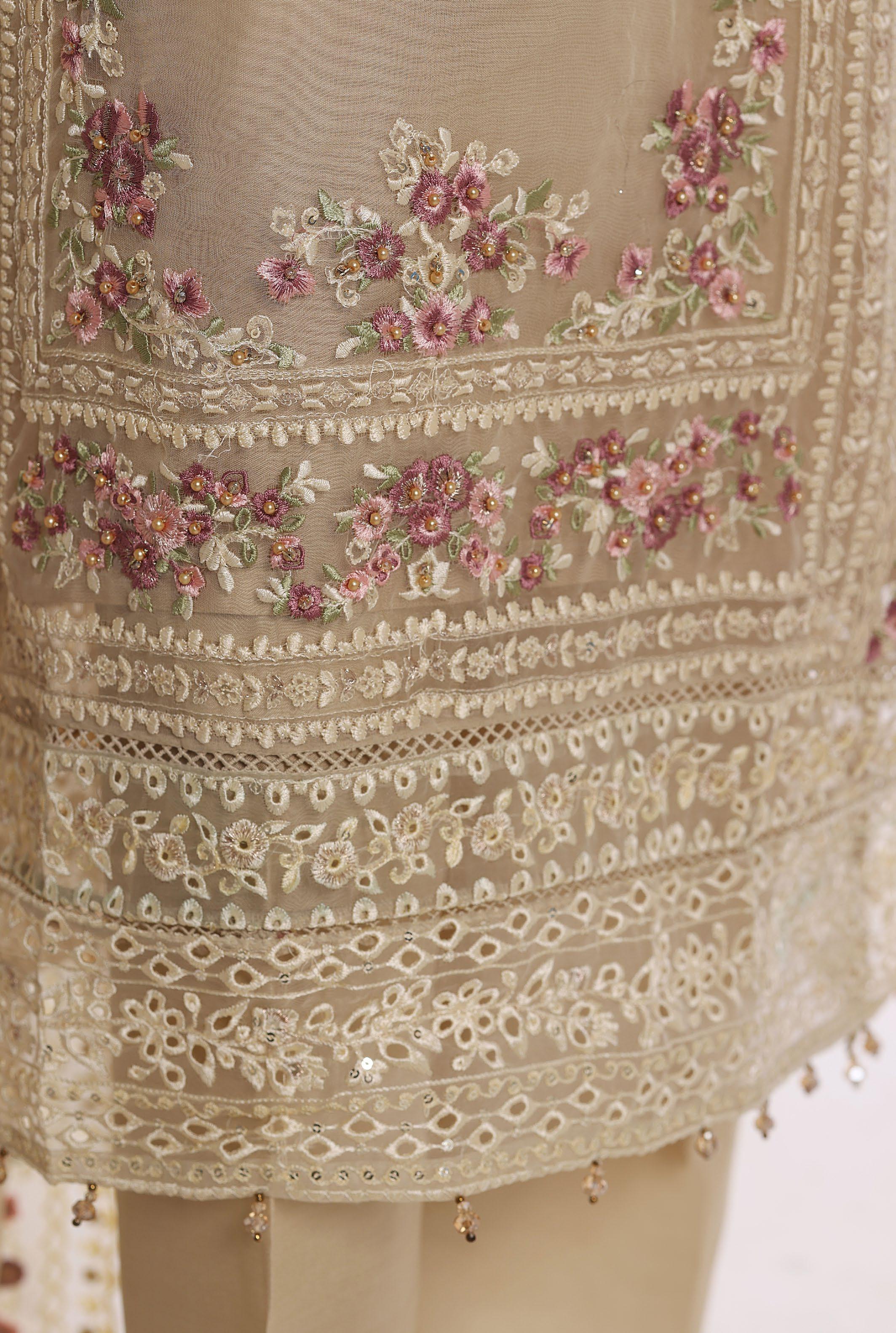 SADABAHAR LUXURY FORMAL FESTIVE °MAHPARA° ORGANZA EMBROIDERED 3PIECE STITCHED COLLECTION 2025 D-25