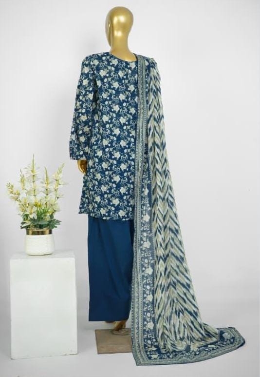 BIN SAEED Luxury Lawn Printed With Farshi Shalwar 3Piece Stitched COLLECTION 2026 D-#17
