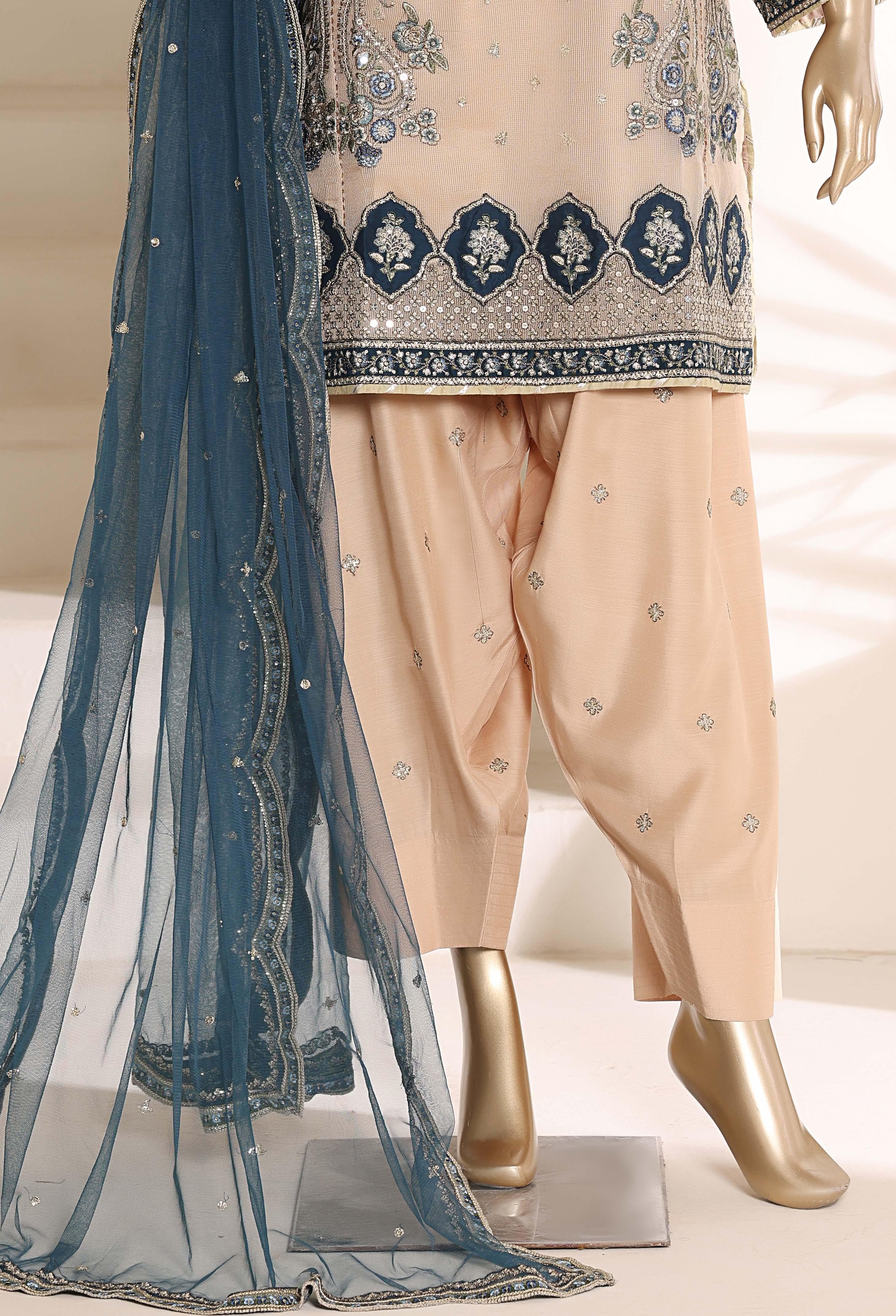 SADABAHAR LUXURY FORMAL FESTIVE °MAHPARA° ORGANZA EMBROIDERED 3PIECE STITCHED Vol-03 COLLECTION 2026 D#-01