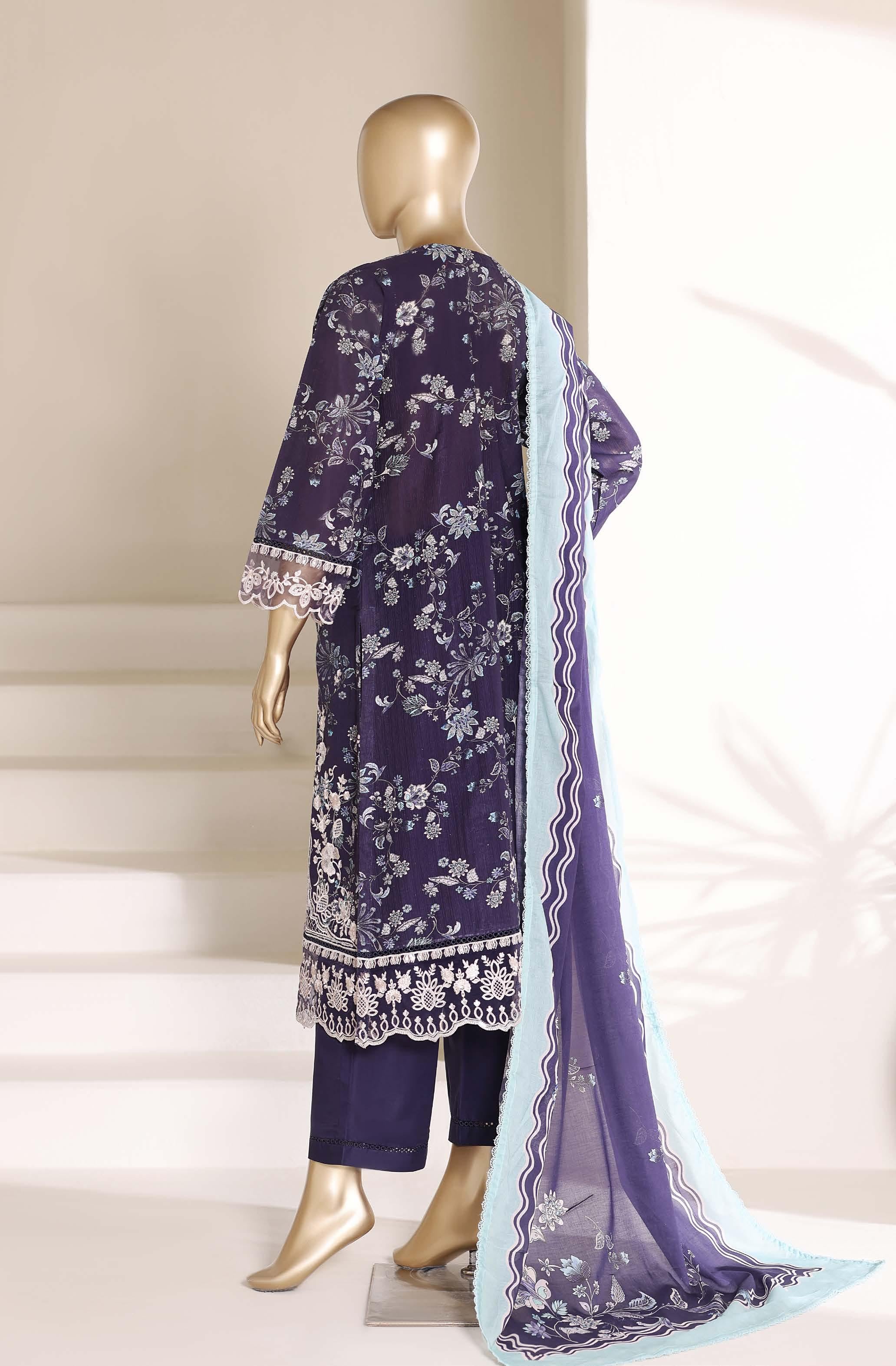 Sadabahar Luxury Signature  Lawn Embroidery 3Piece Stitched Vol-04 COLLECTION 2026. D-09