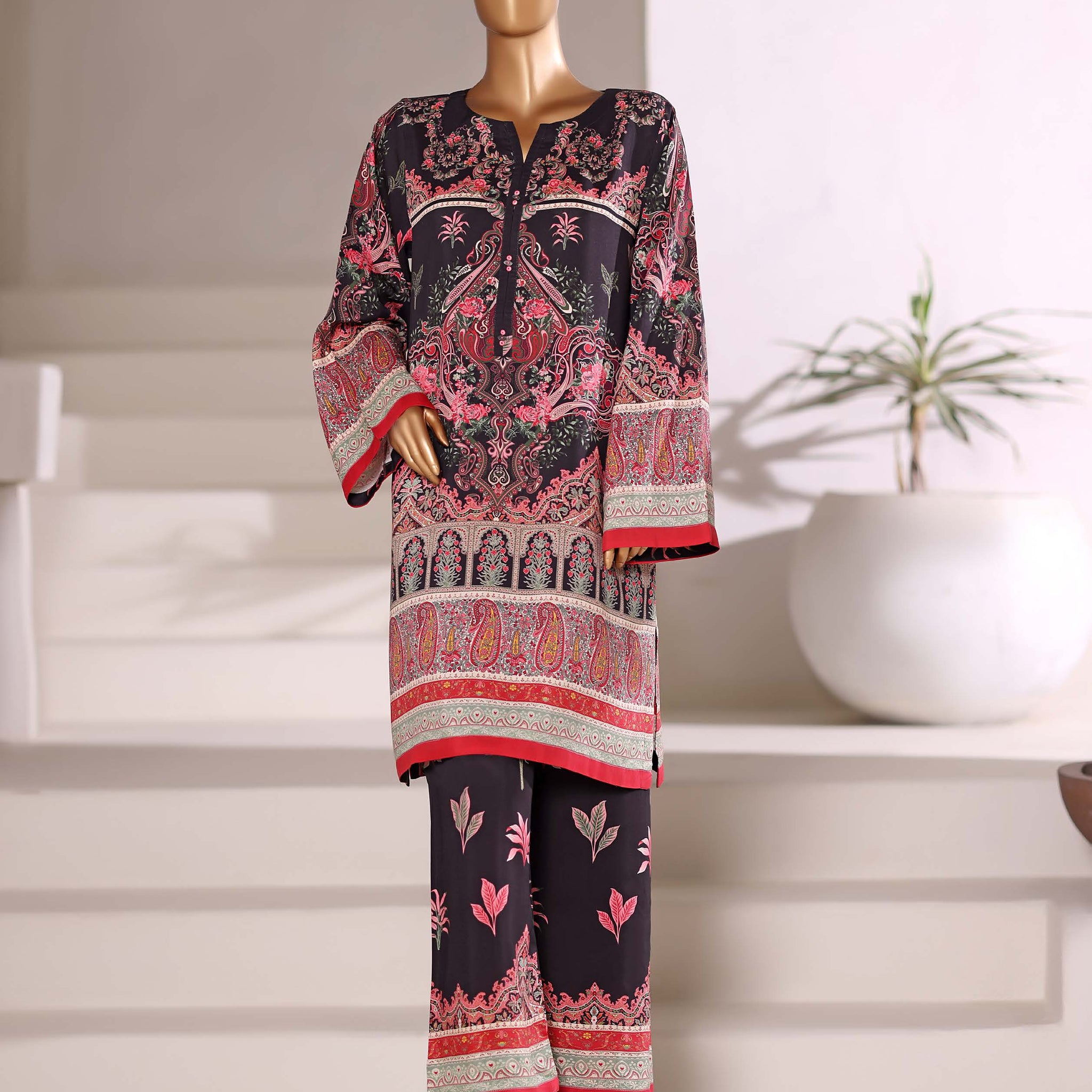 SADABAHAR LUXURY VISCOUS 2PIECE DIGITAL PRINTED STITCHED COLLECTION 2025 VOL-01 . SDVS- 2112