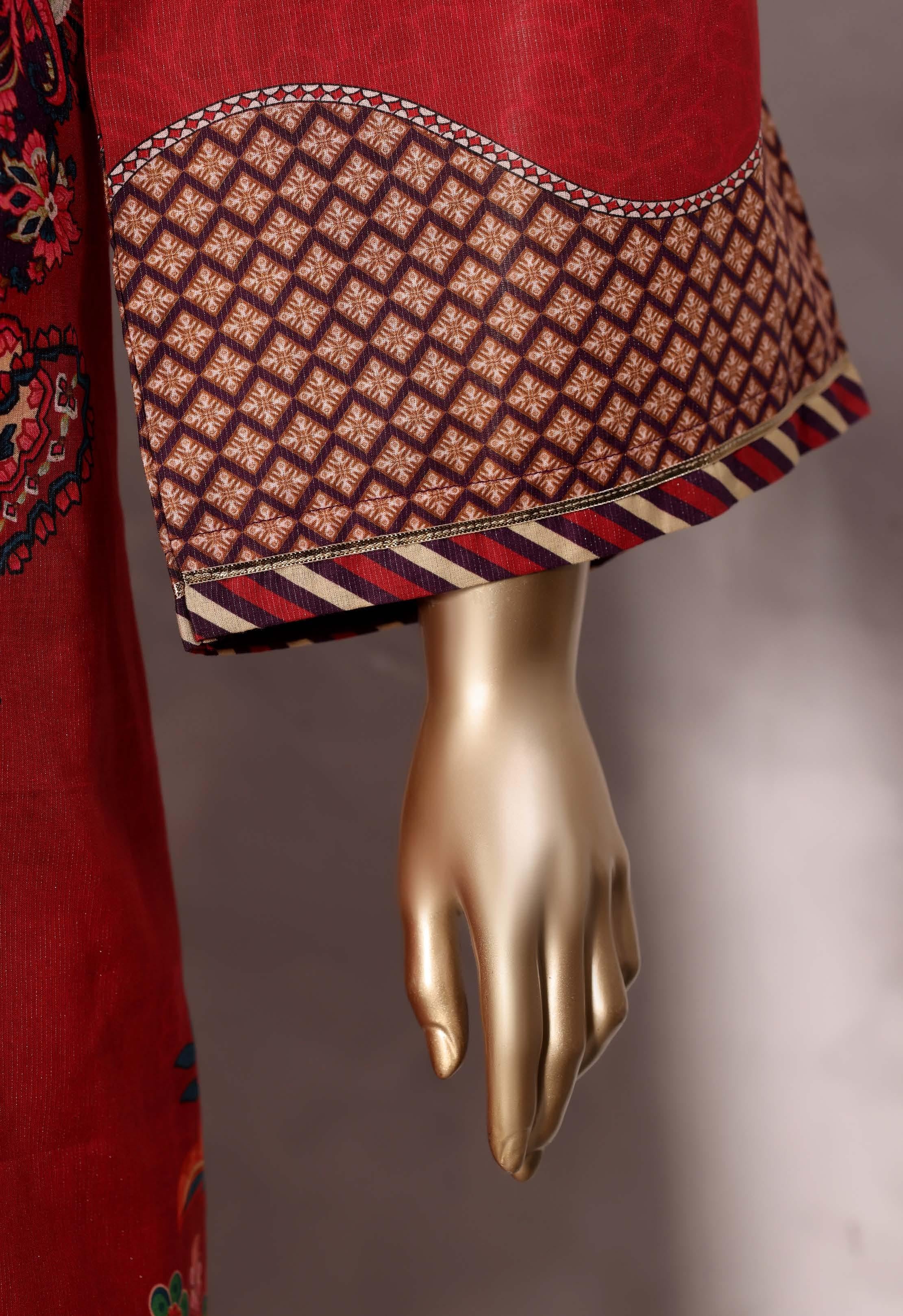 Sadabahar Luxury Chimti Lawn 3Piece Ready To Wear Kaftan Collection KFL-1008