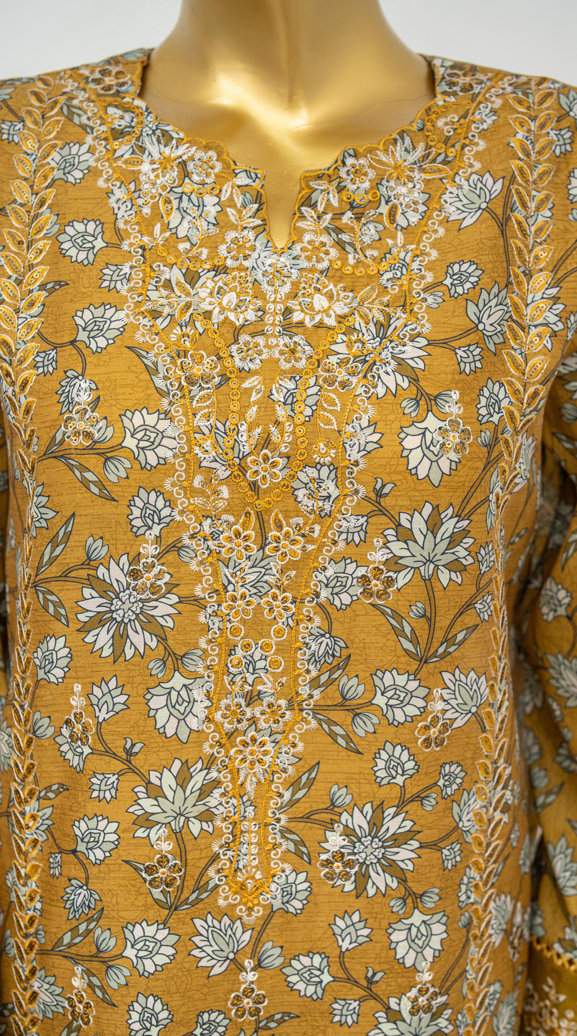 Bin Saeed Luxury Exclusive Embroidery 3 Piece Stitched Lawn Collection 2026 D#03