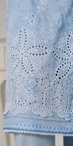 Bin Saeed Luxury Lawn White & White Chickenkari Embroidery 3Piece Stitched COLLECTION 2026. D-04