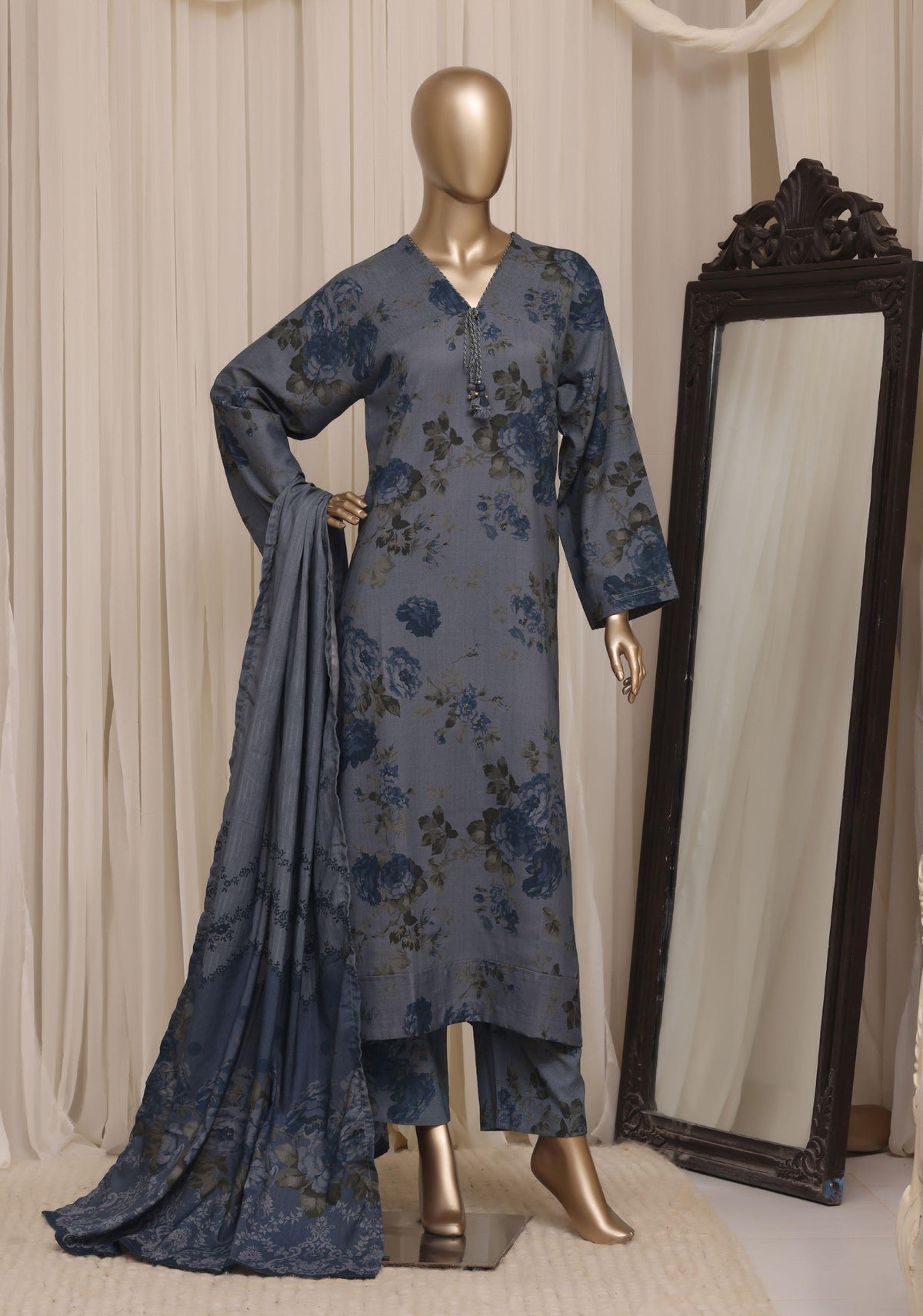 Sadabahar Luxury Dhanak Printed Winter 3Piece Collection DHS-06