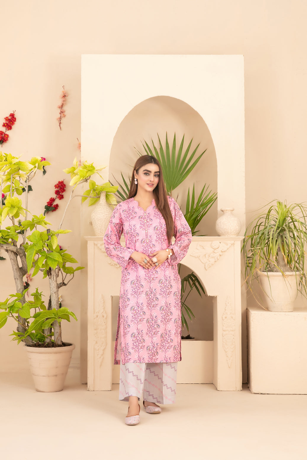 Tawakkal Dilfa 2Piece Stitched Schiffli Embroidery Swiss With Khussa Collection 2026. D-05
