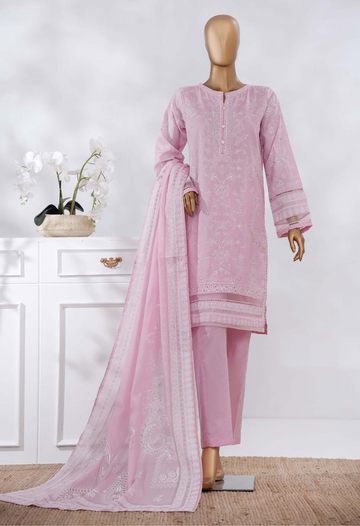 Hz Ready To Were Cotton Sunehri Paste Print With Embroidery Stitched Collection 2025. D-61 T Pink