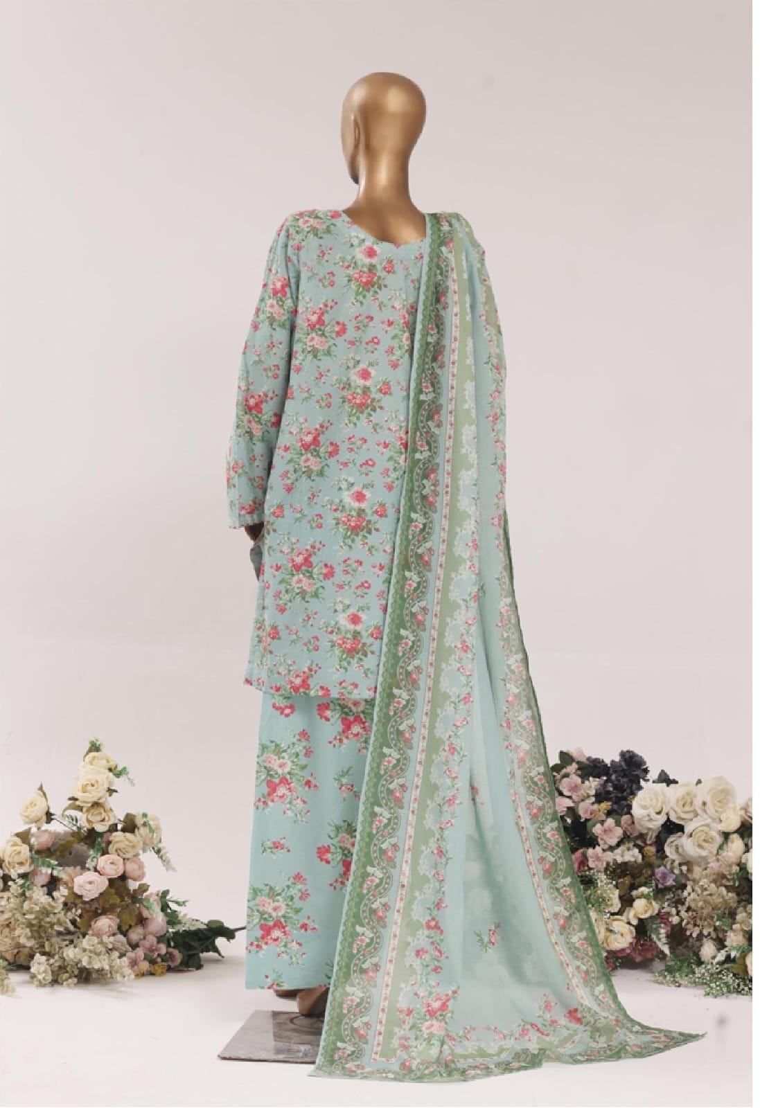 BIN SAEED Luxury Lawn Printed With Farshi Shalwar 3Piece Stitched COLLECTION 2026 D-#23