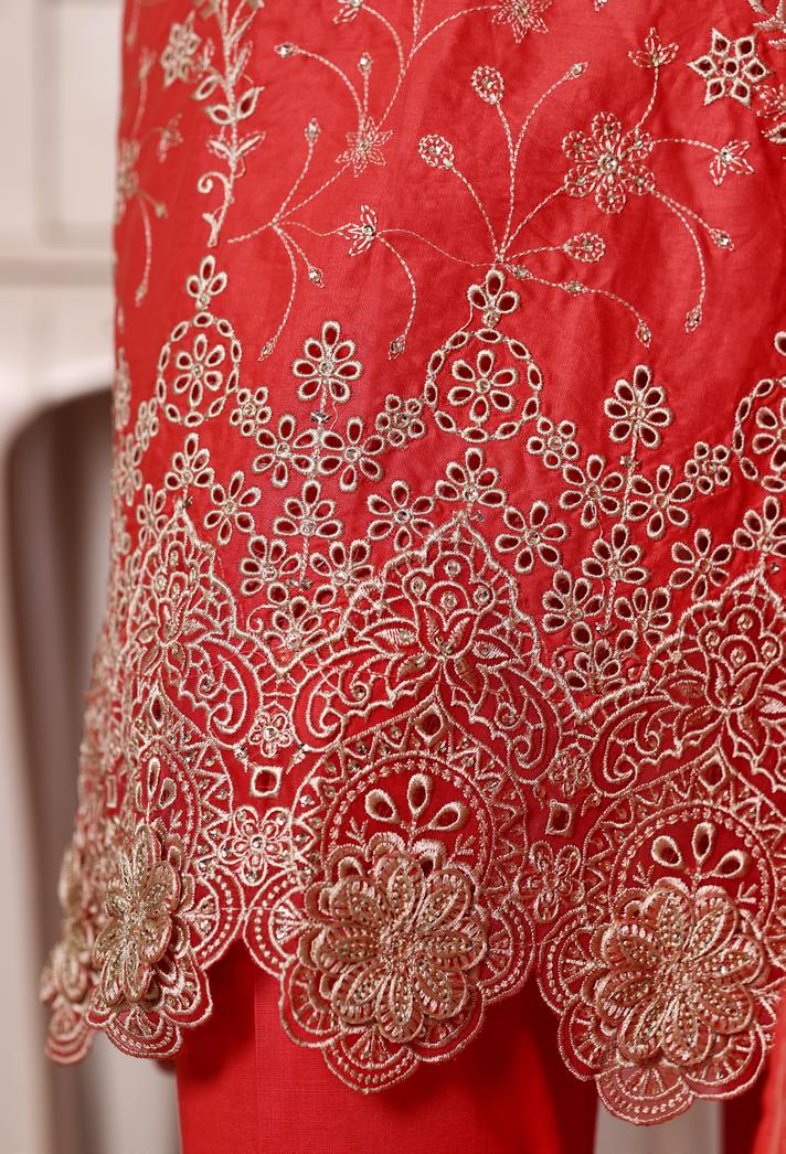 Bin Saeed Luxury Laserkari Lawn With Digital Printed Lawn Dupatta 3Piece Stitched Vol-01 Collection 2026. D#-03