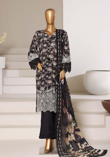 Sadabahar Luxury Fussion Lace Cut Work Lawn Embroidery 3Piece Stitched COLLECTION 2026. D-03