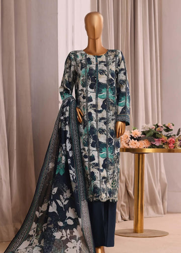 HZ Textiles Luxury Laserkari Embroidered Lawn Suit Stitched 3 Piece 2026 D#-05