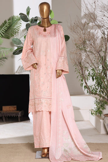 Bin Saeed Luxury Jacquard Lawn Embroidery 3Piece Stitched Collection 2026 D#-05