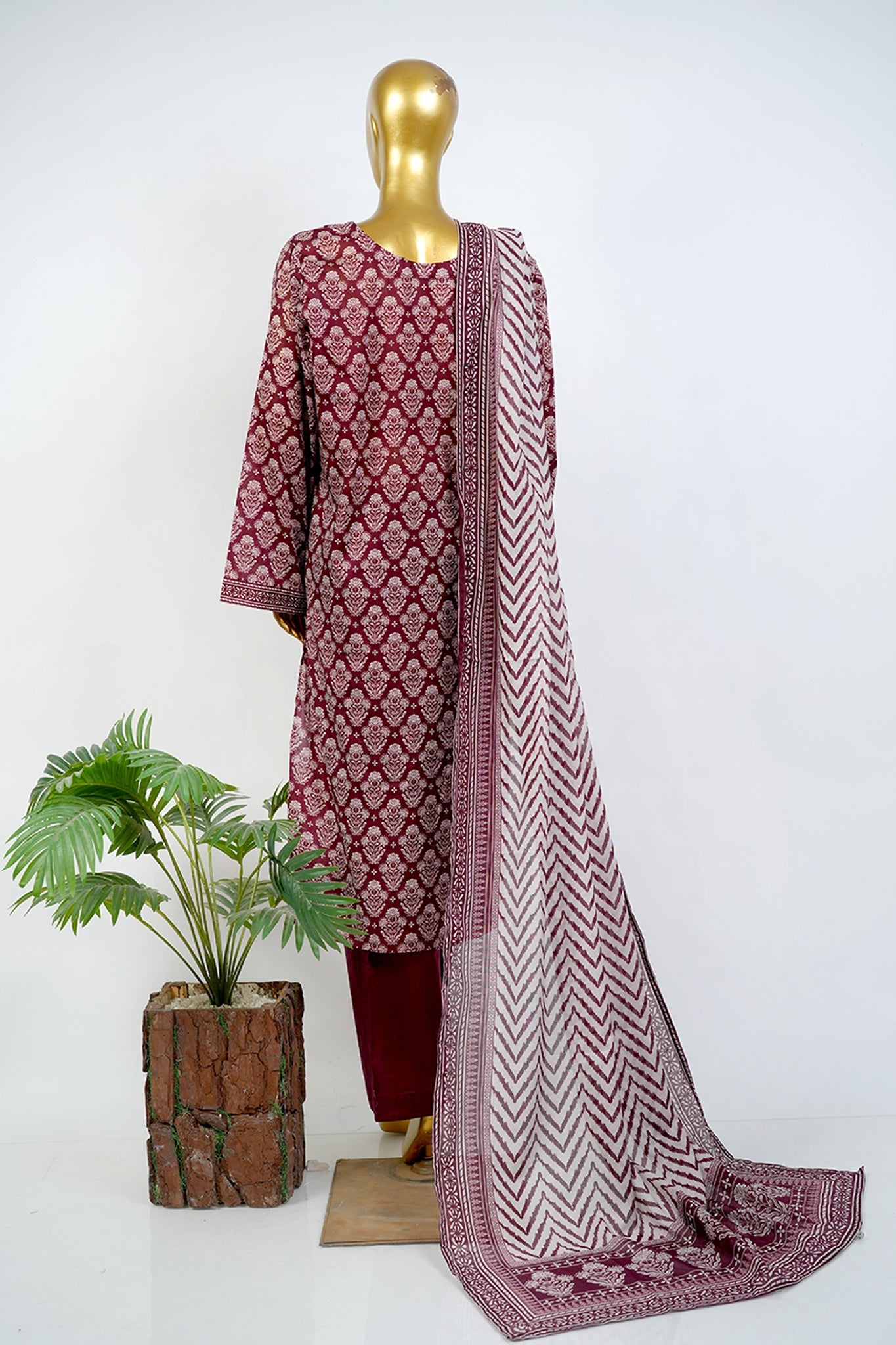 BIN SAEED Luxury Lawn Printed 3pcs Stitched Vol-30 3Piece Stitched COLLECTION 2026 D#-142