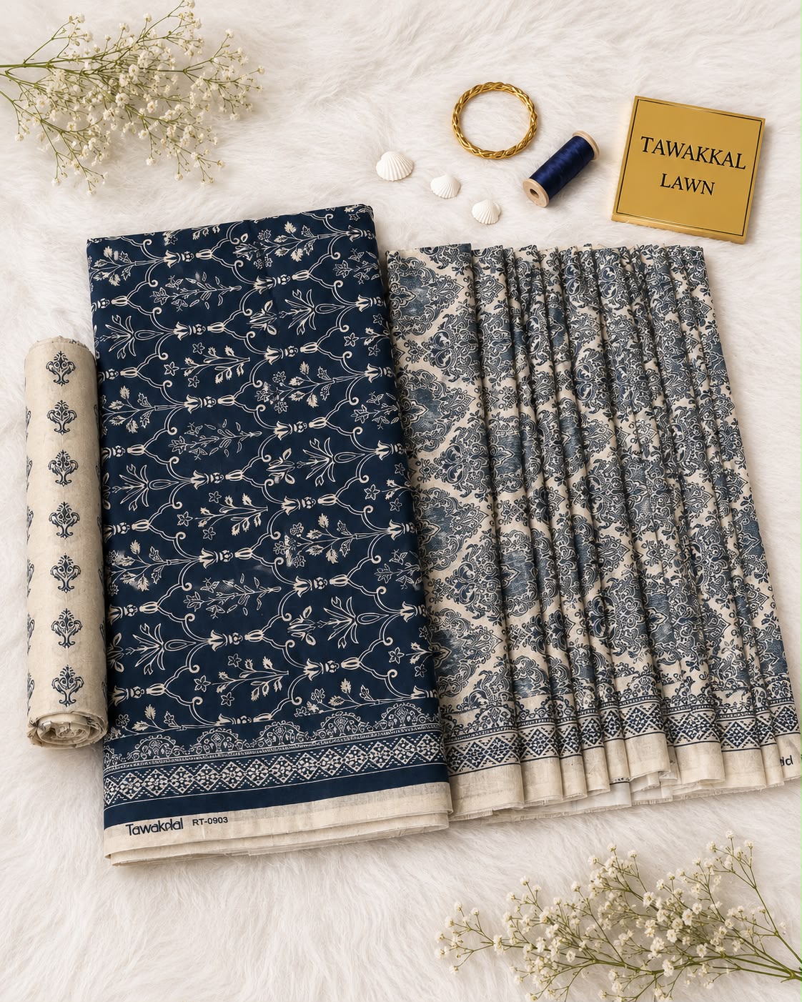Tawakkal Luxury Lawn  Digital Printed 3Piece Unstitched_ COLLECTION 2026 D#-25