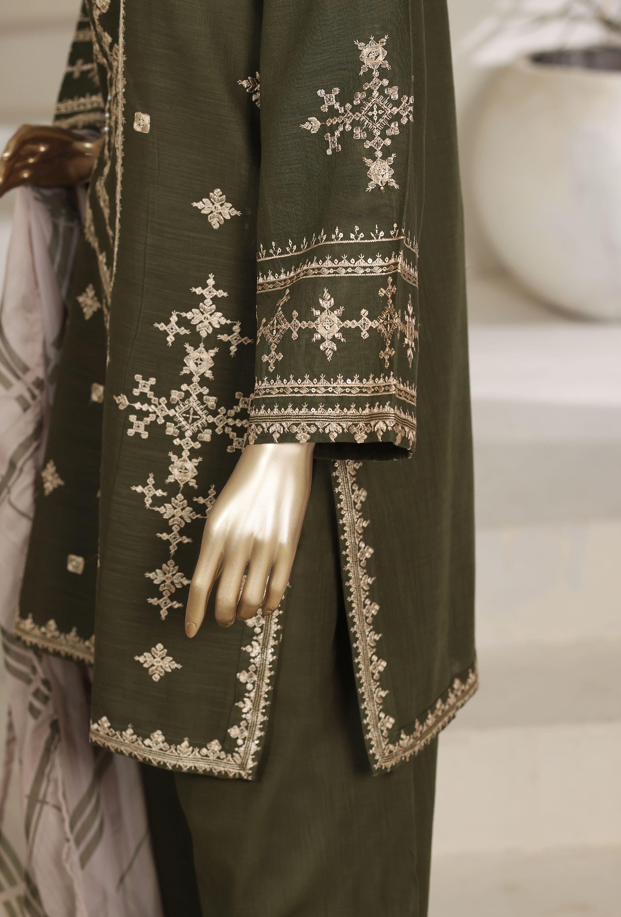 Sadabahar Festive Luxury Lawn Cotton Embroidery 3Piece Stitched COLLECTION 2026. D-01