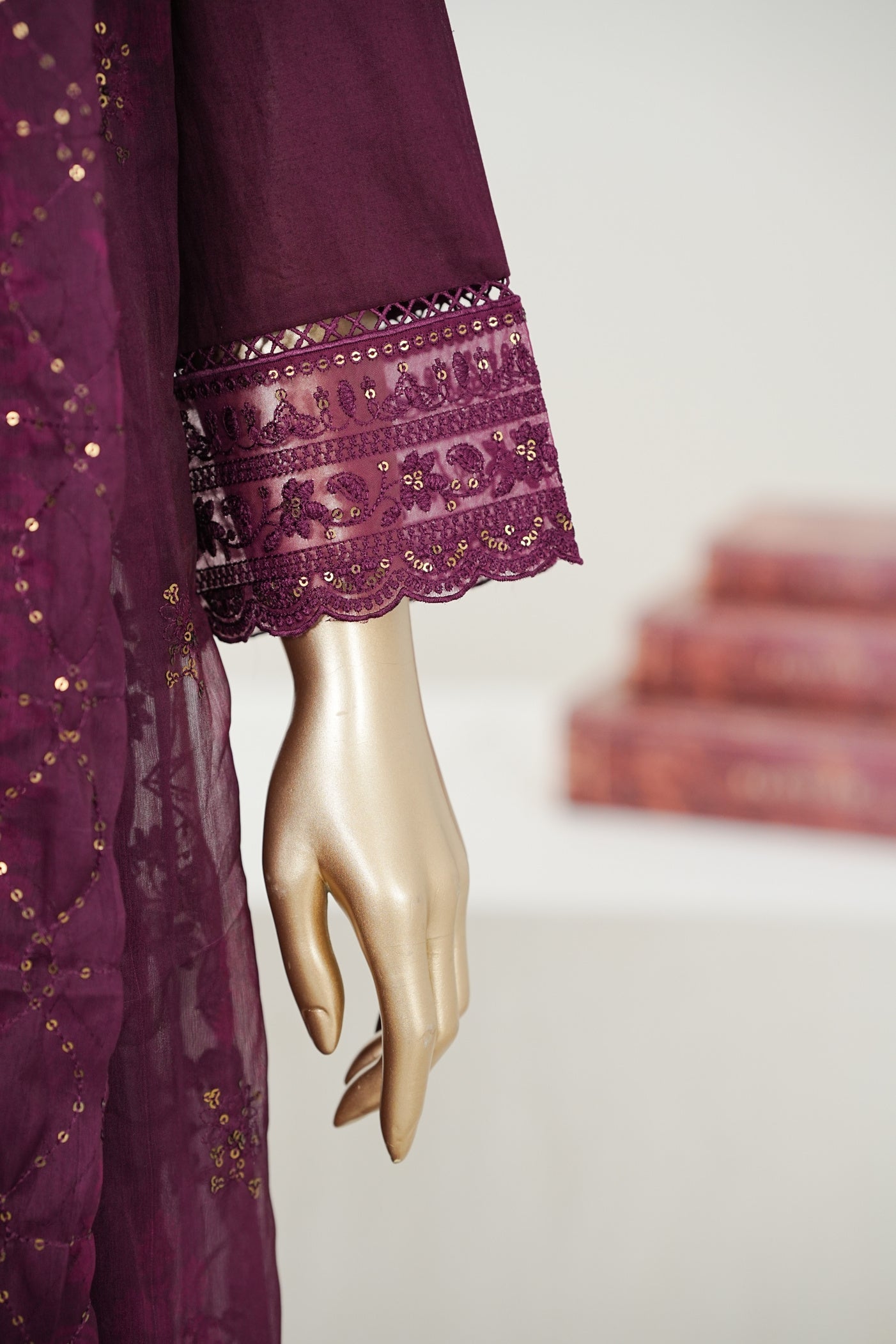 Bin Saeed Luxury Laserkari Heavy Embroidery Festive 3Piece Stitched Collection 2026 D#-05