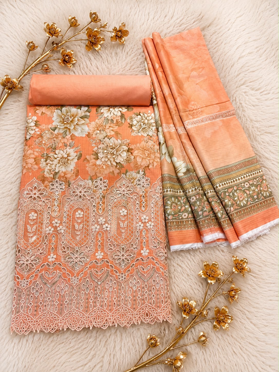 BIN SAEED Luxury Lawn  Embroidery 3Piece Unstitched COLLECTION 2026 D#24