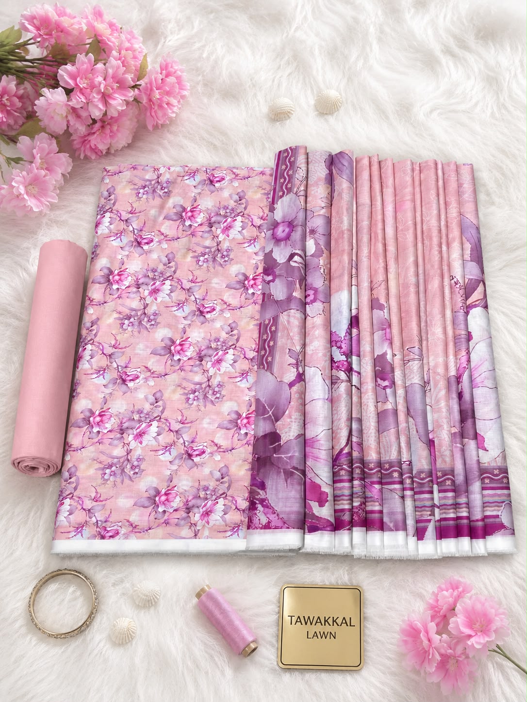 Tawakkal Luxury Lawn  Digital Printed 3Piece Unstitched_ COLLECTION 2026 D#-26