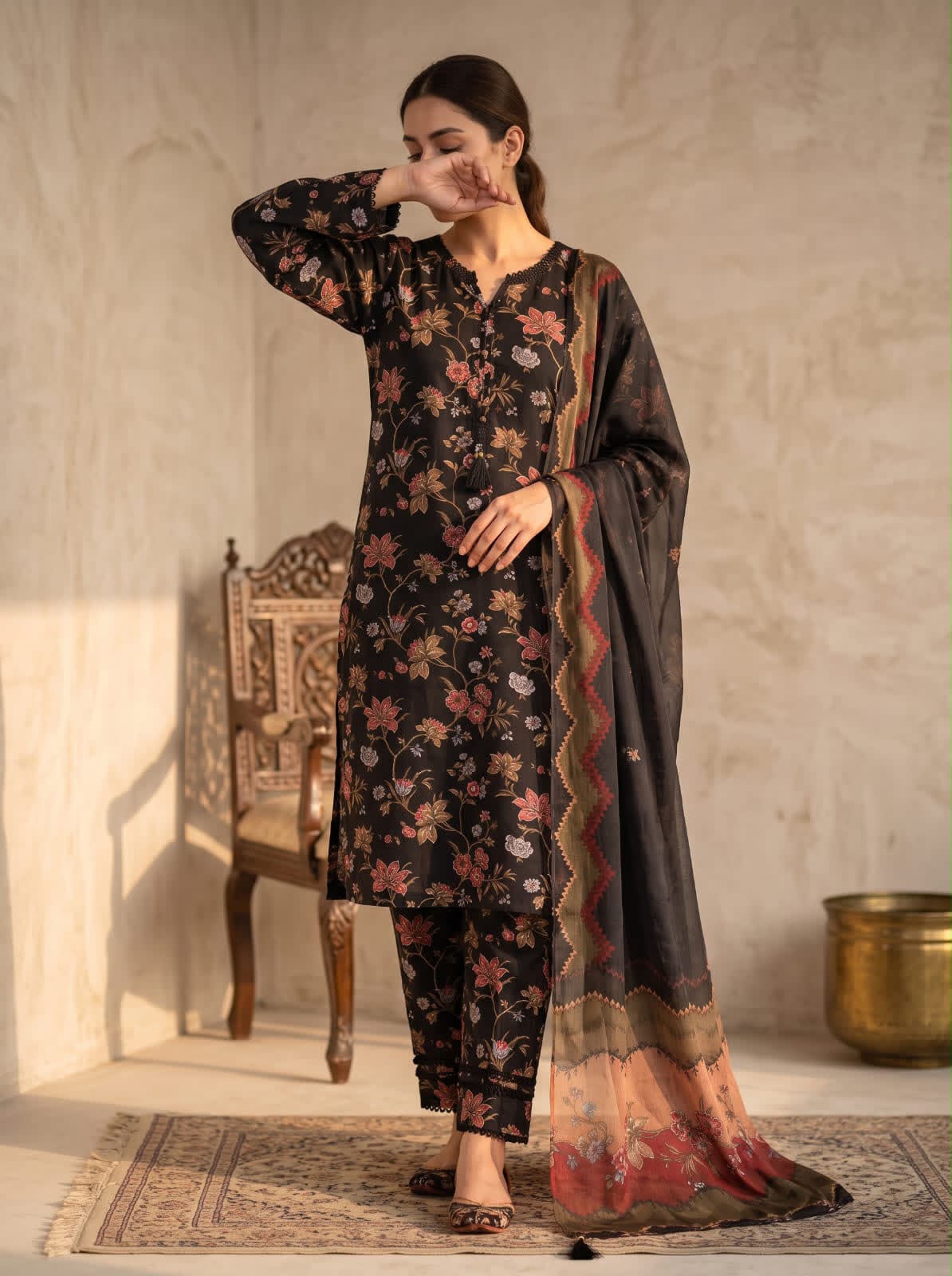 Sadabahar Lawn Printed Vol-15 3Piece Stitched Collection 2026 D#-12