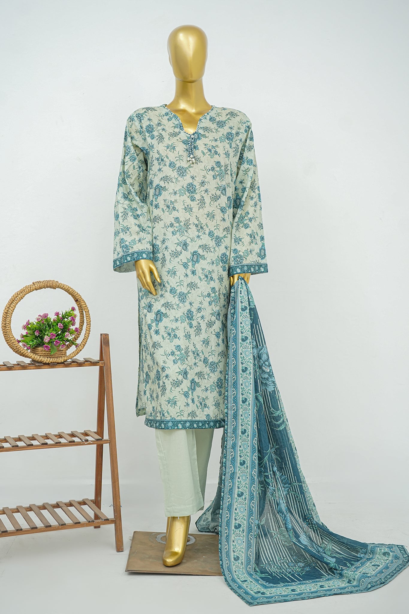 BIN SAEED Luxury Lawn Printed 3pcs Stitched Vol-30 3Piece Stitched COLLECTION 2026 D#-127