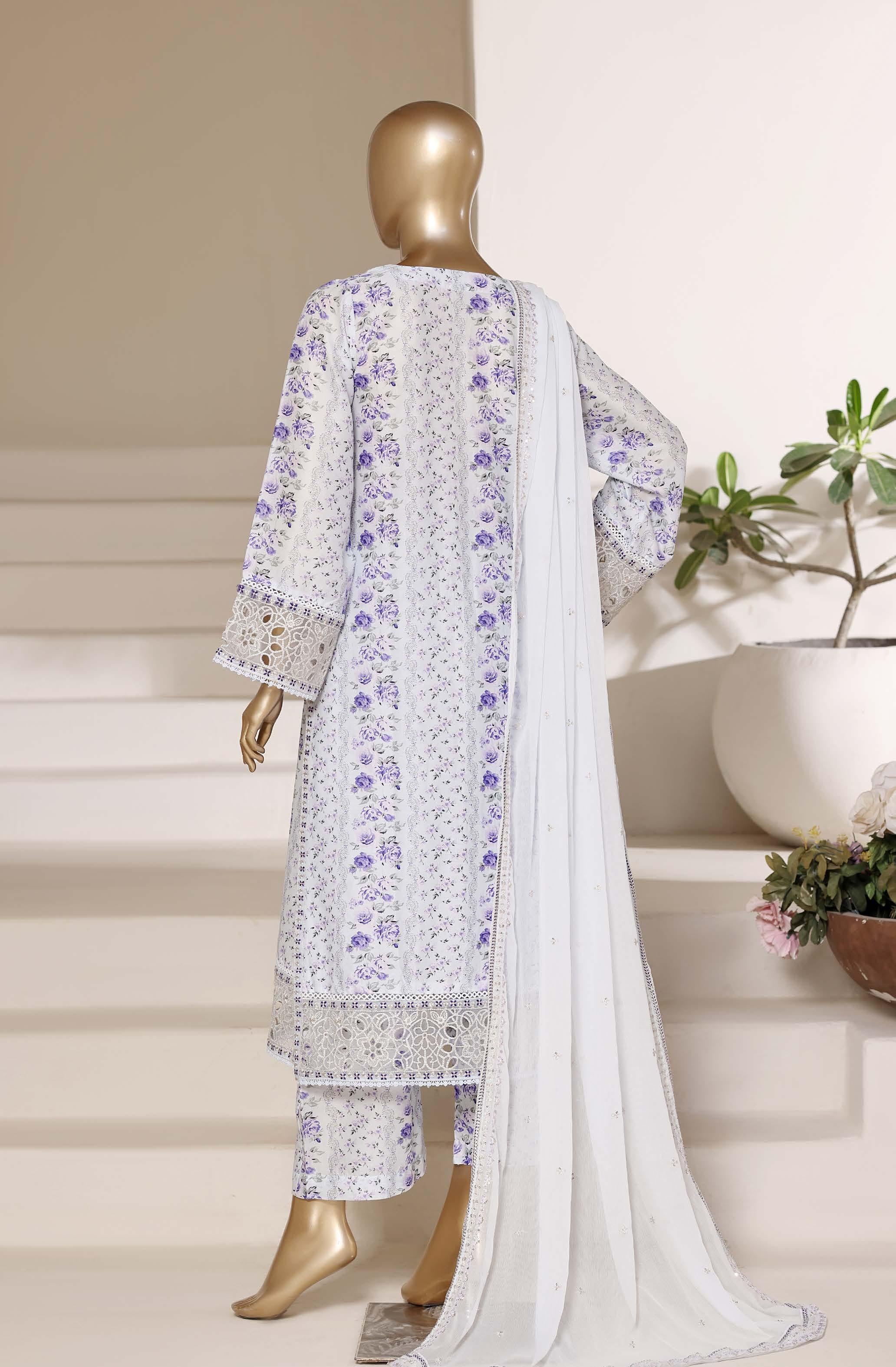 Sadabahar Luxury Regal Lawn With Chiffion Embroidery Dupatta 3Piece Stitched Vol-02 Eid Festive Edition Collection 2026. D#-04